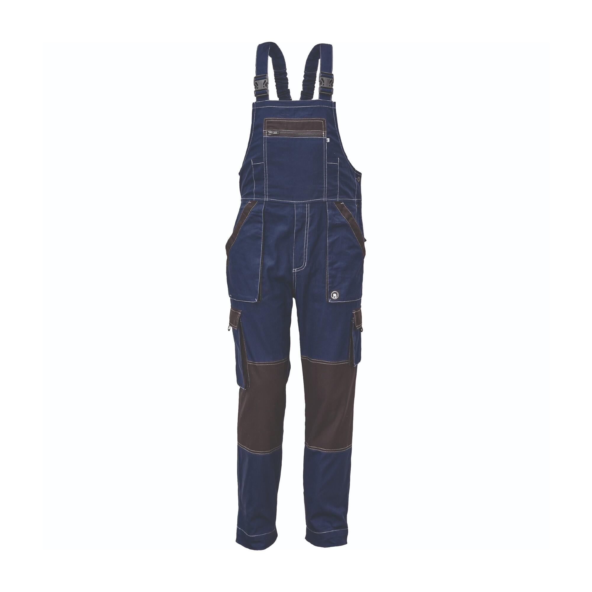 Salopeta de lucru Max Summer, bumbac, marimea 48 (S), bleumarin/gri