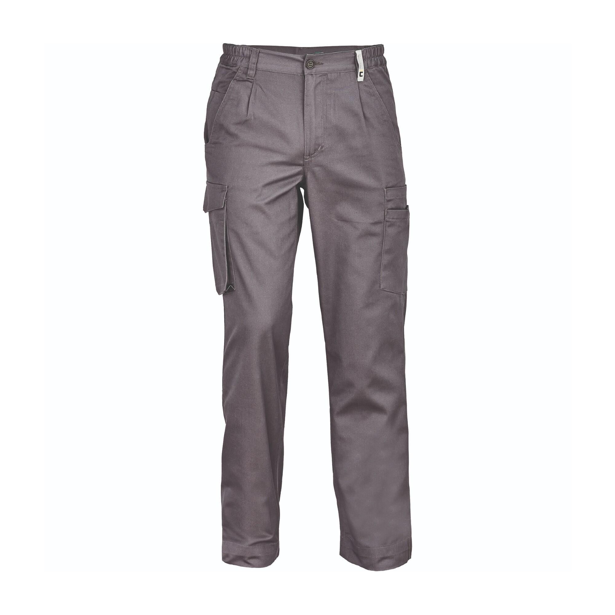 Pantaloni de lucru Alzira, bumbac si poliester, marimea 54 (XL), gri