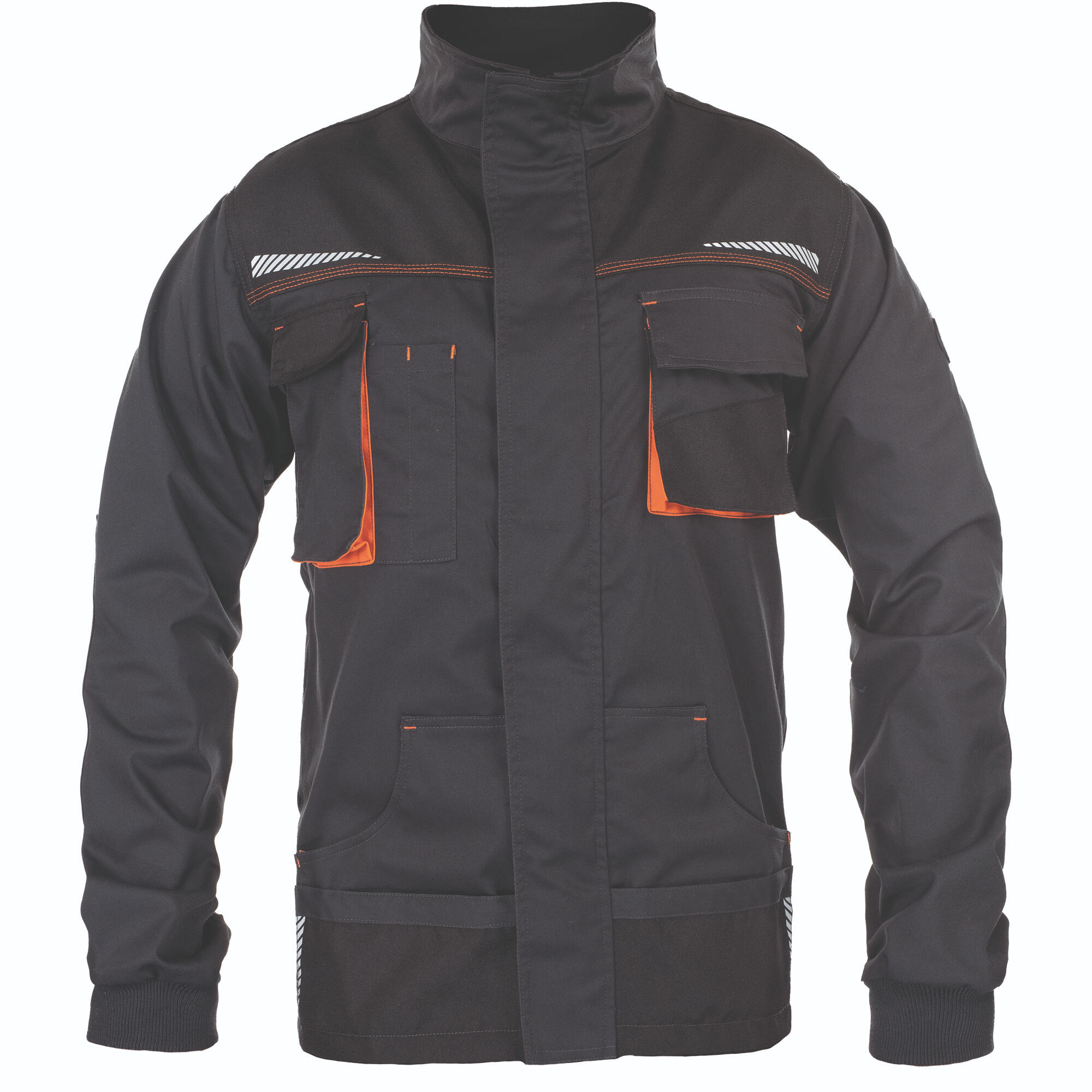 Jacheta de lucru Emerton Stretch, poliester si bumbac, marimea 50 (M), gri/portocaliu