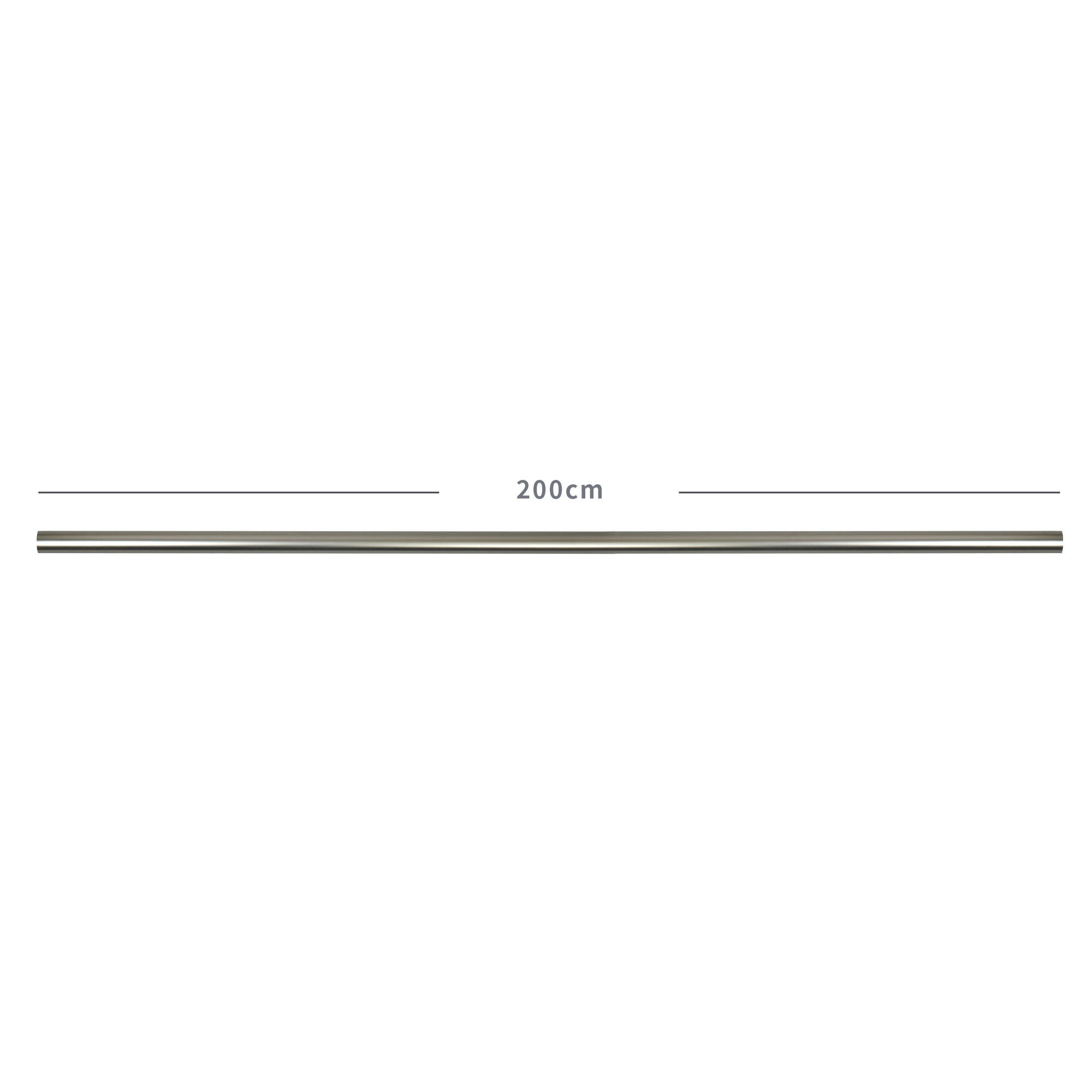 Bara fixa pentru perdea/draperie, 200 cm, diametru 25 mm, nichel