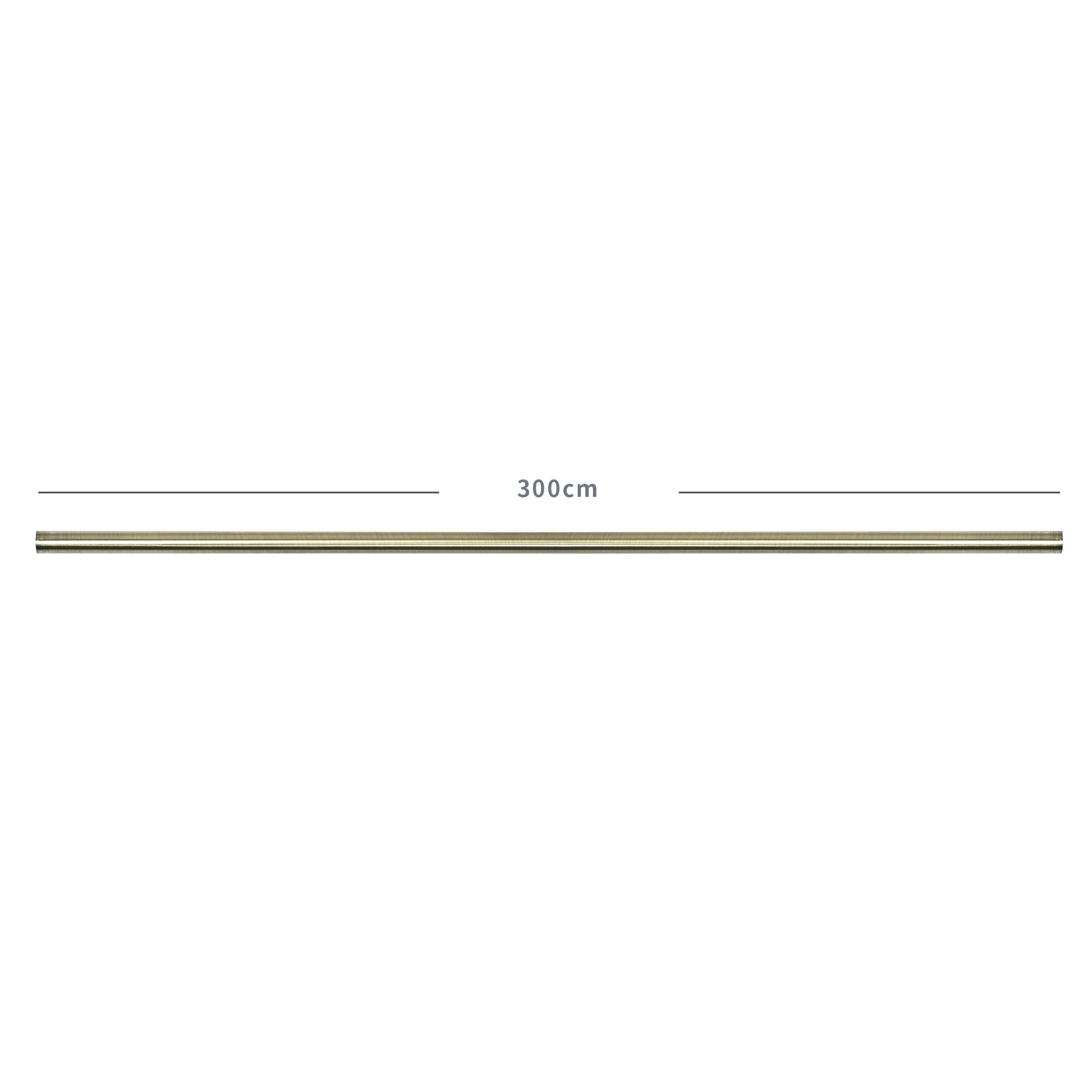 Bara fixa pentru perdea/draperie, 300 cm, diametru 25 mm, nichel