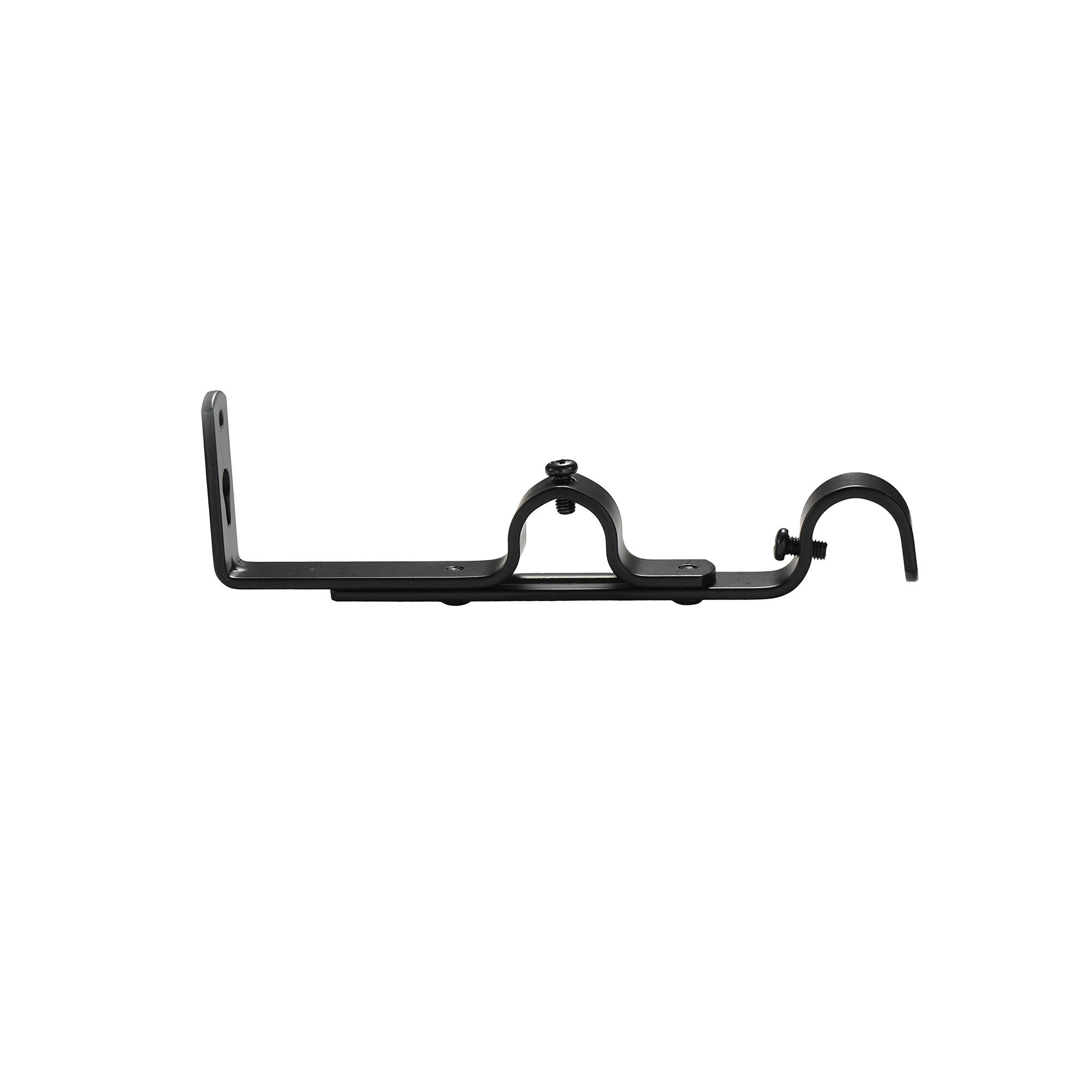 Consola dubla extensibila, pentru galerie, 19/19 mm, negru