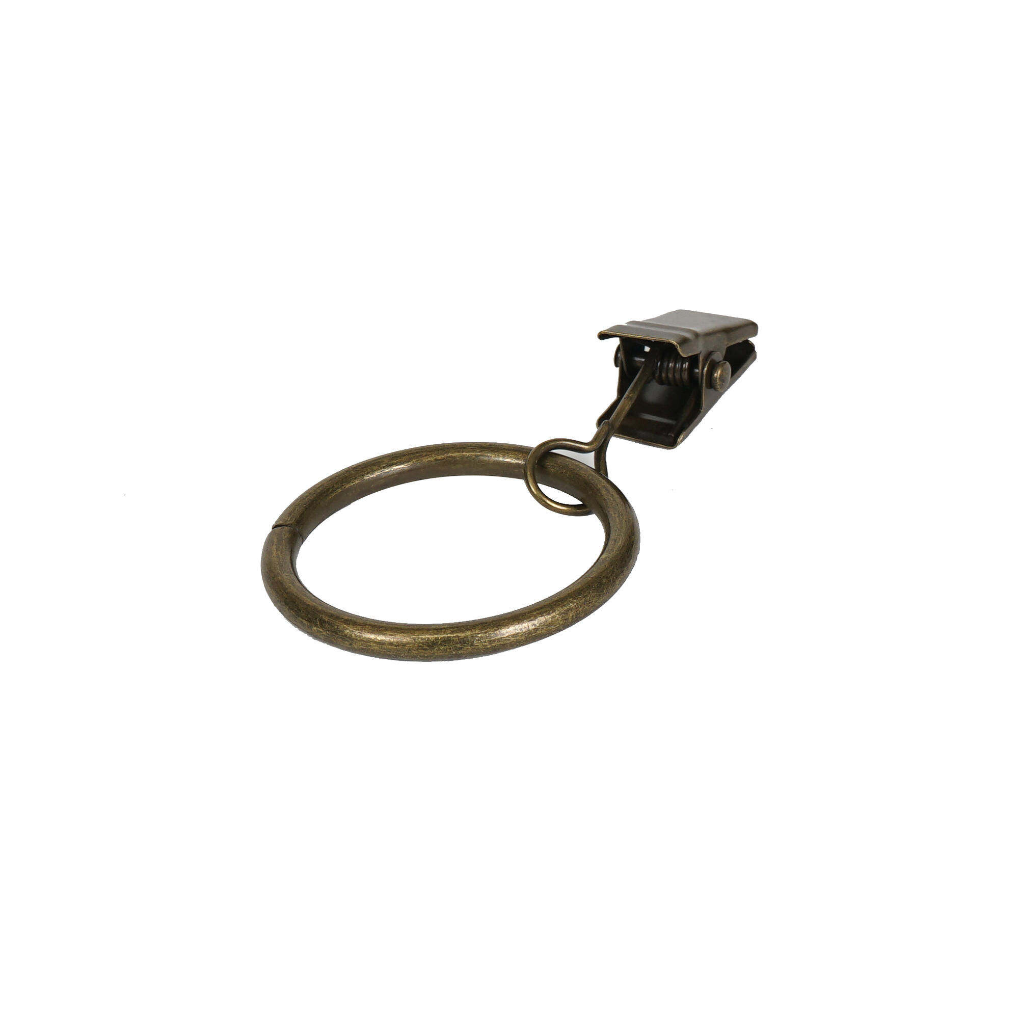 Set 10 inele cu clips, diametru 25 mm, auriu antic 10buc
