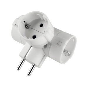 LogiLink LPS221 - Adattatore per presa elettrica con 2 prese Euro e 1