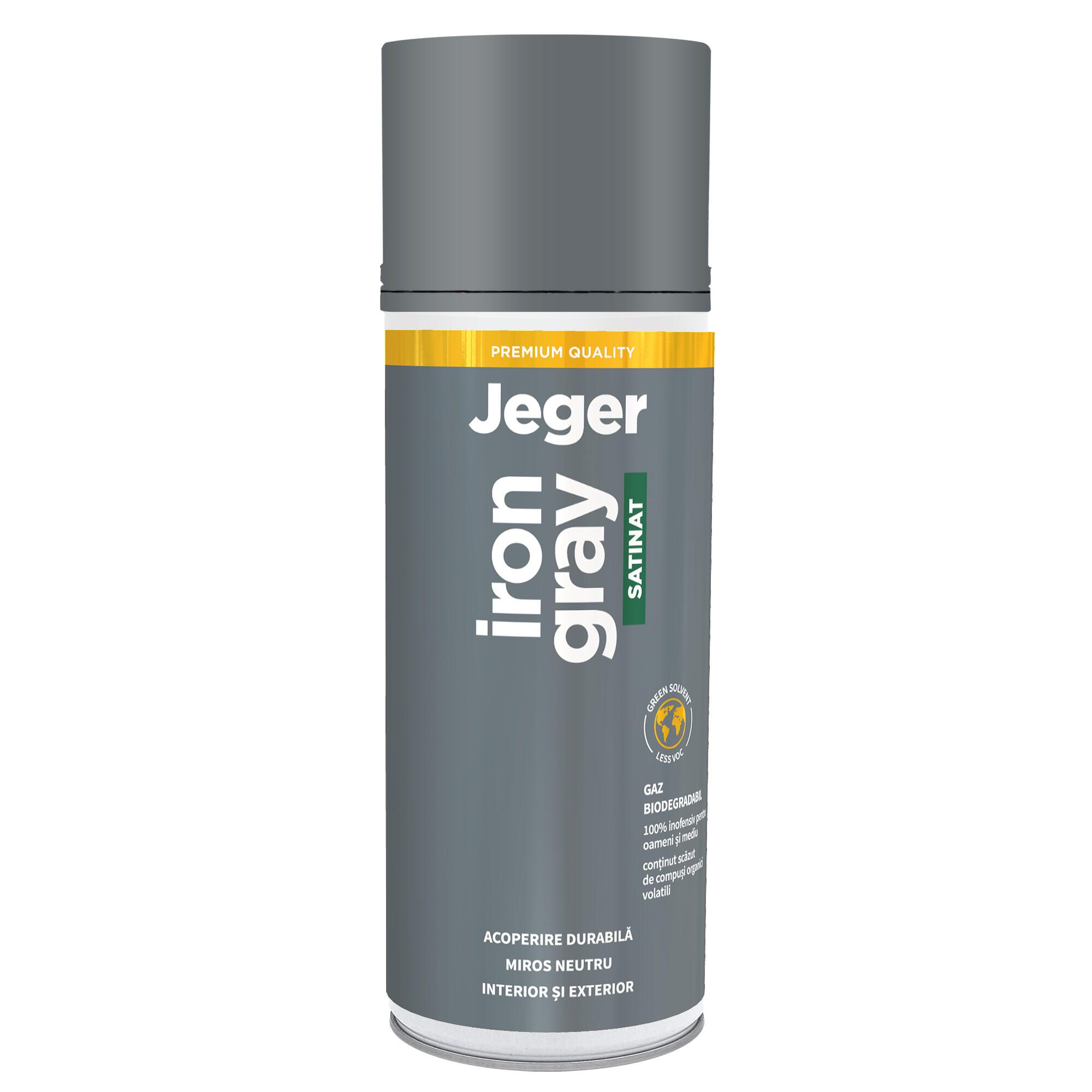 Vopsea spray Jeger, universal, gri otel, satin, 400 ml
