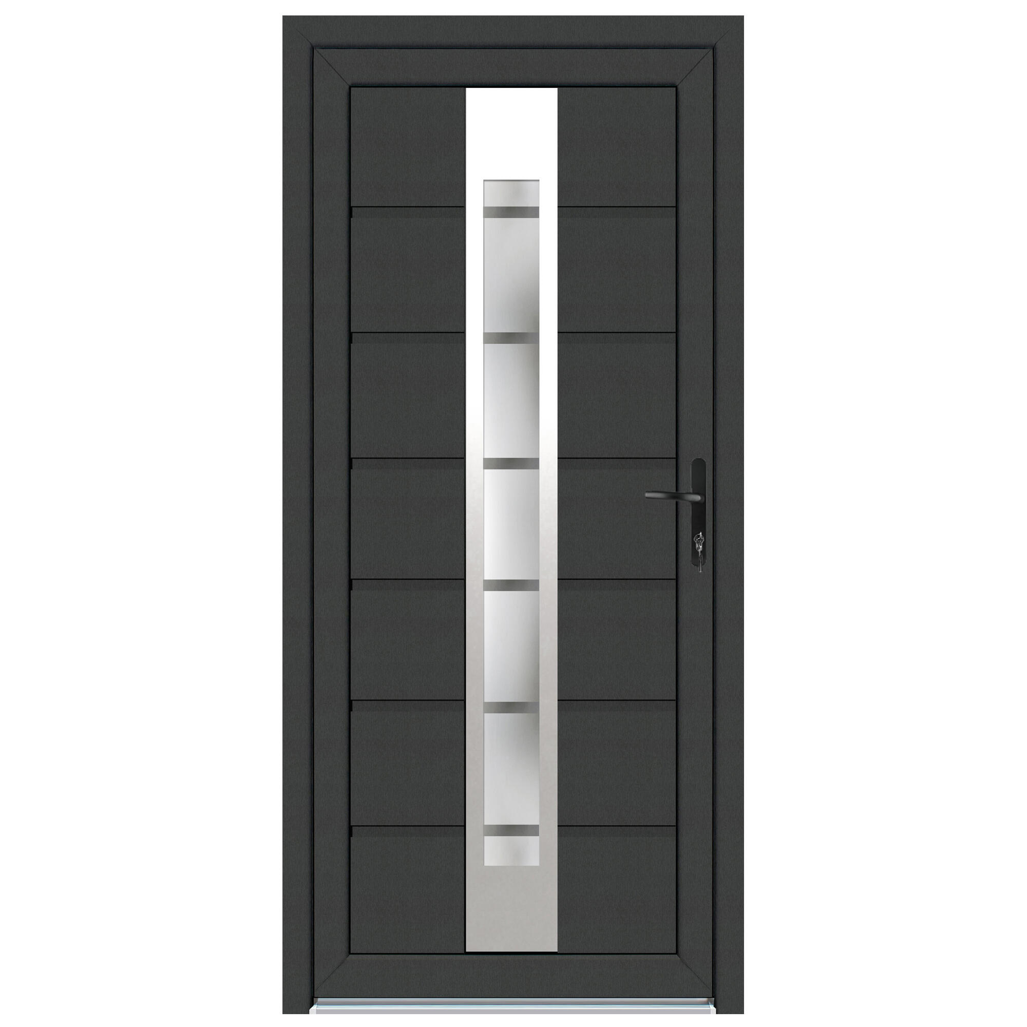 Usa PVC exterior, Sicilia, 96 x 205 cm, deschidere stanga, alb/gri