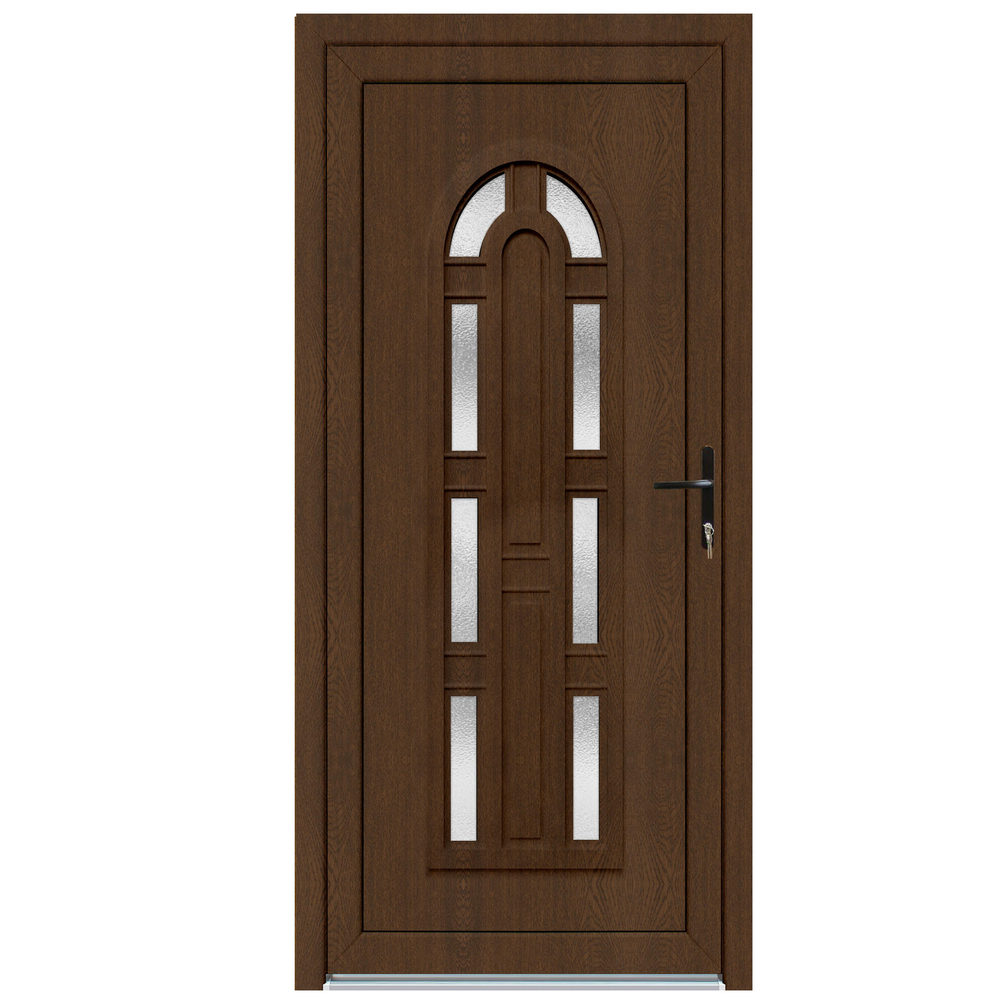 Usa PVC exterior, Corsica, 90.6 x 205 cm, deschidere stanga, nuc