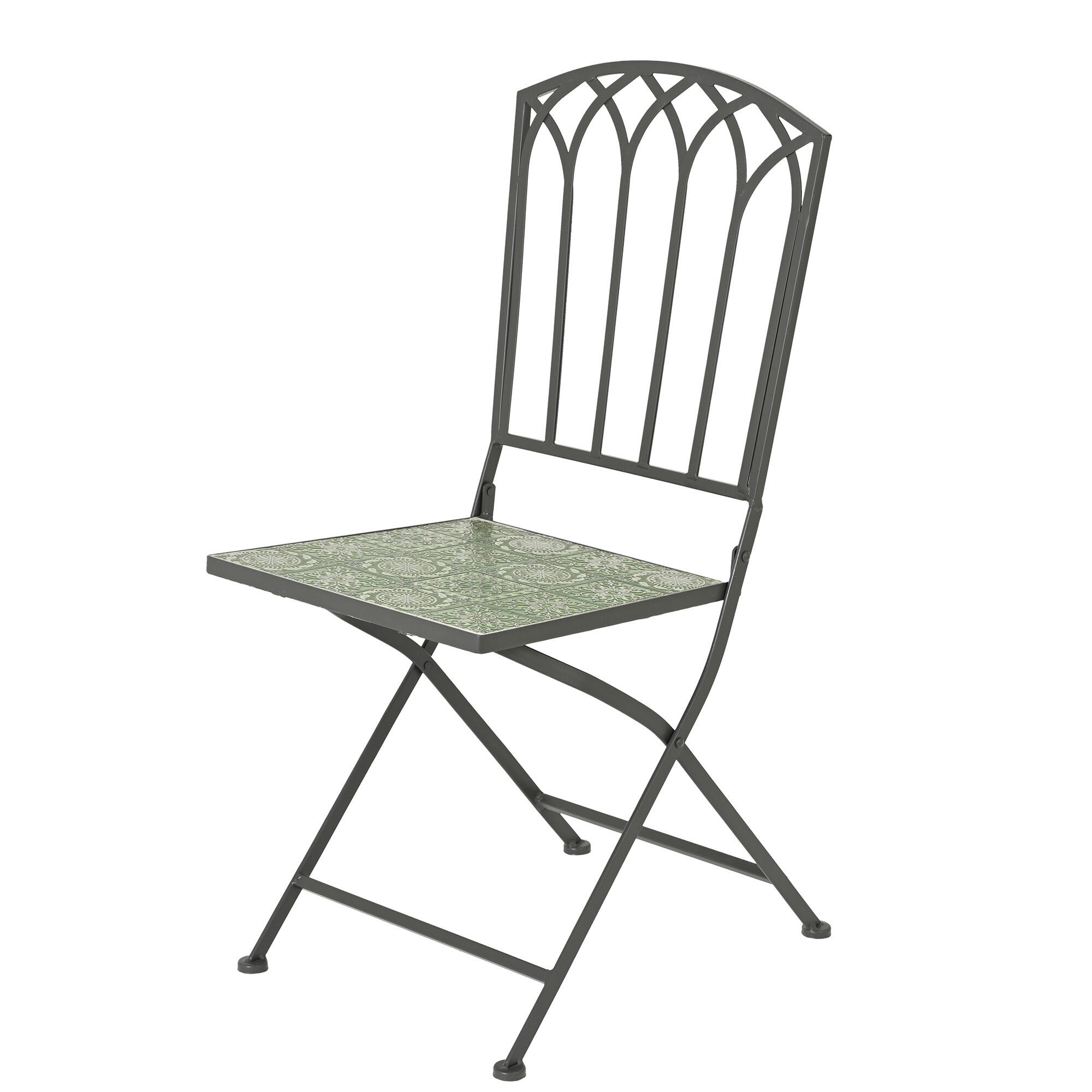 Scaun gradina Aveiro Mozaic, pliabil, metal, negru