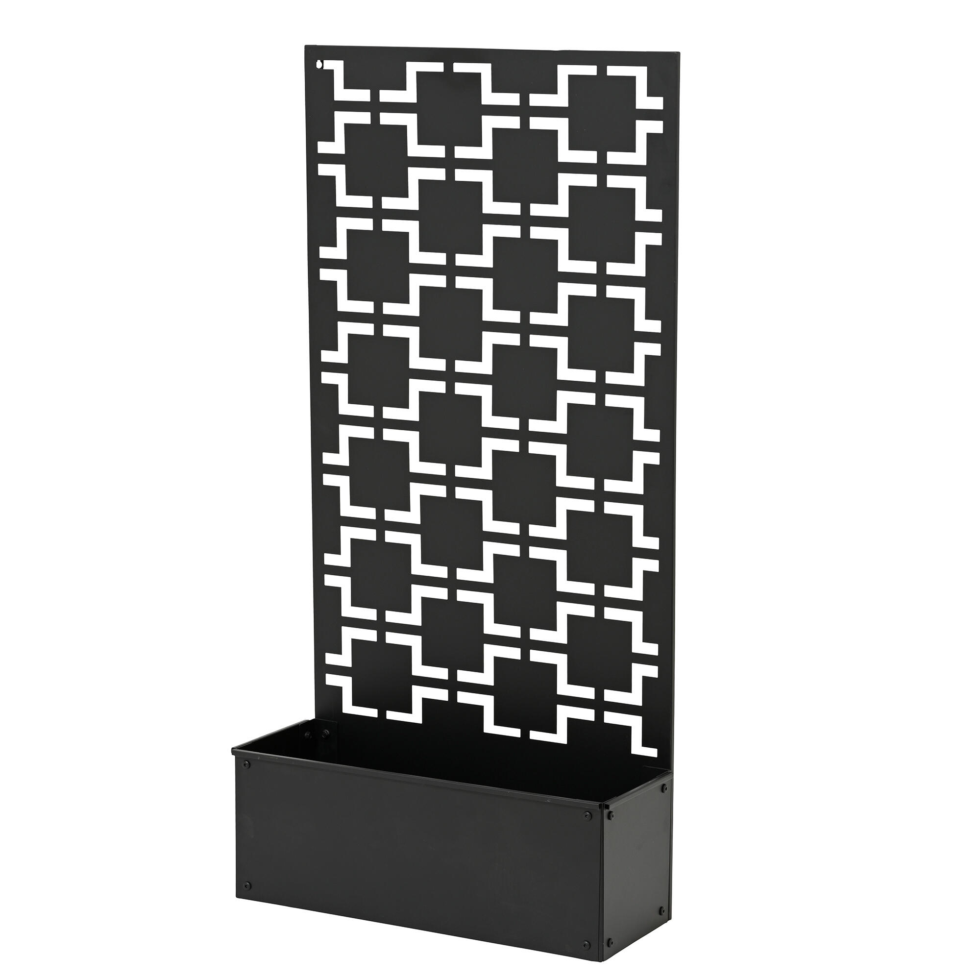 Jardiniera de gradina, model abstract, metal, 57 x 21 cm, H 118 cm