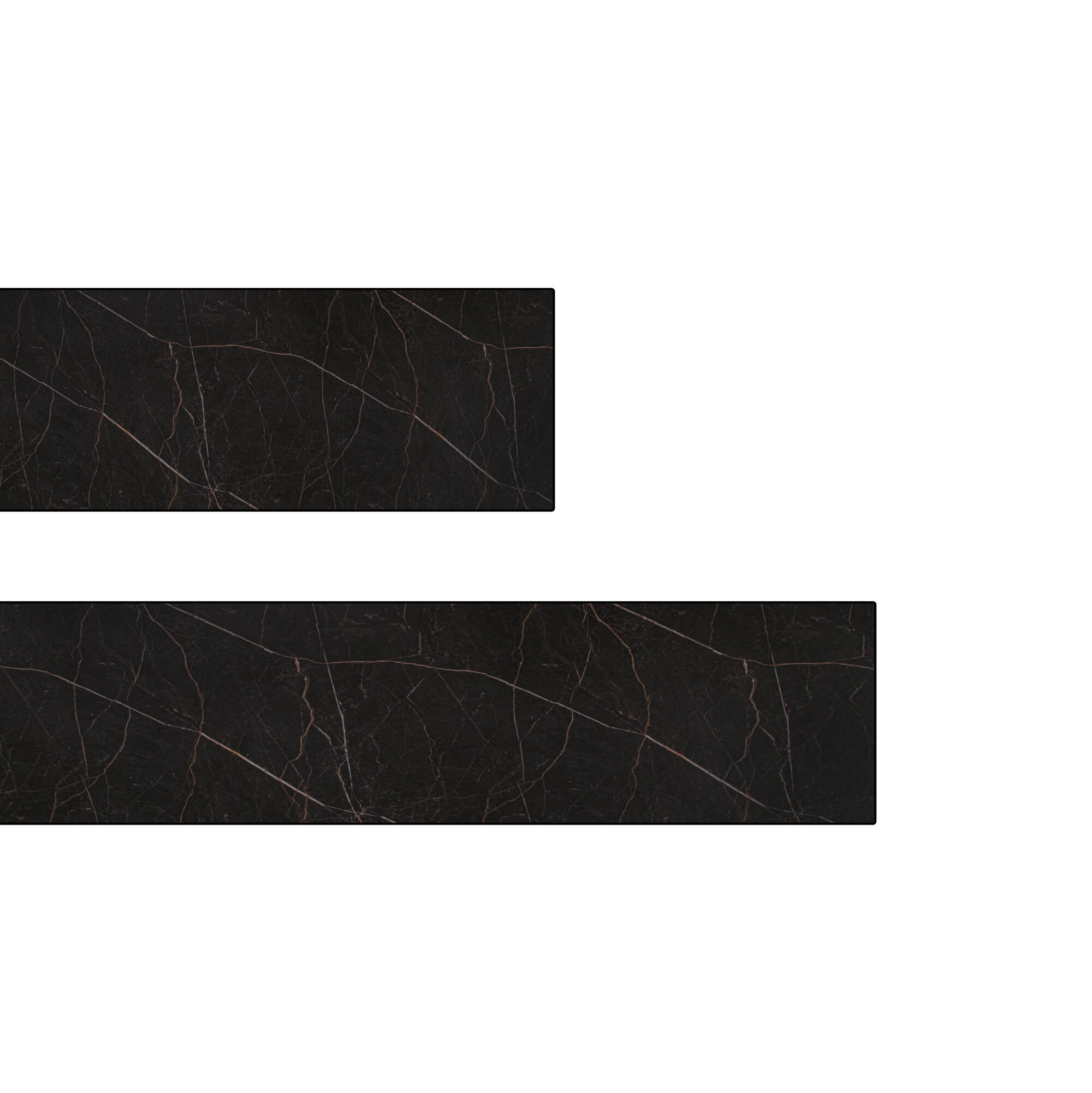 Capat laminat blat, Decor Marmura Negru Bej, 2 bucati 2buc