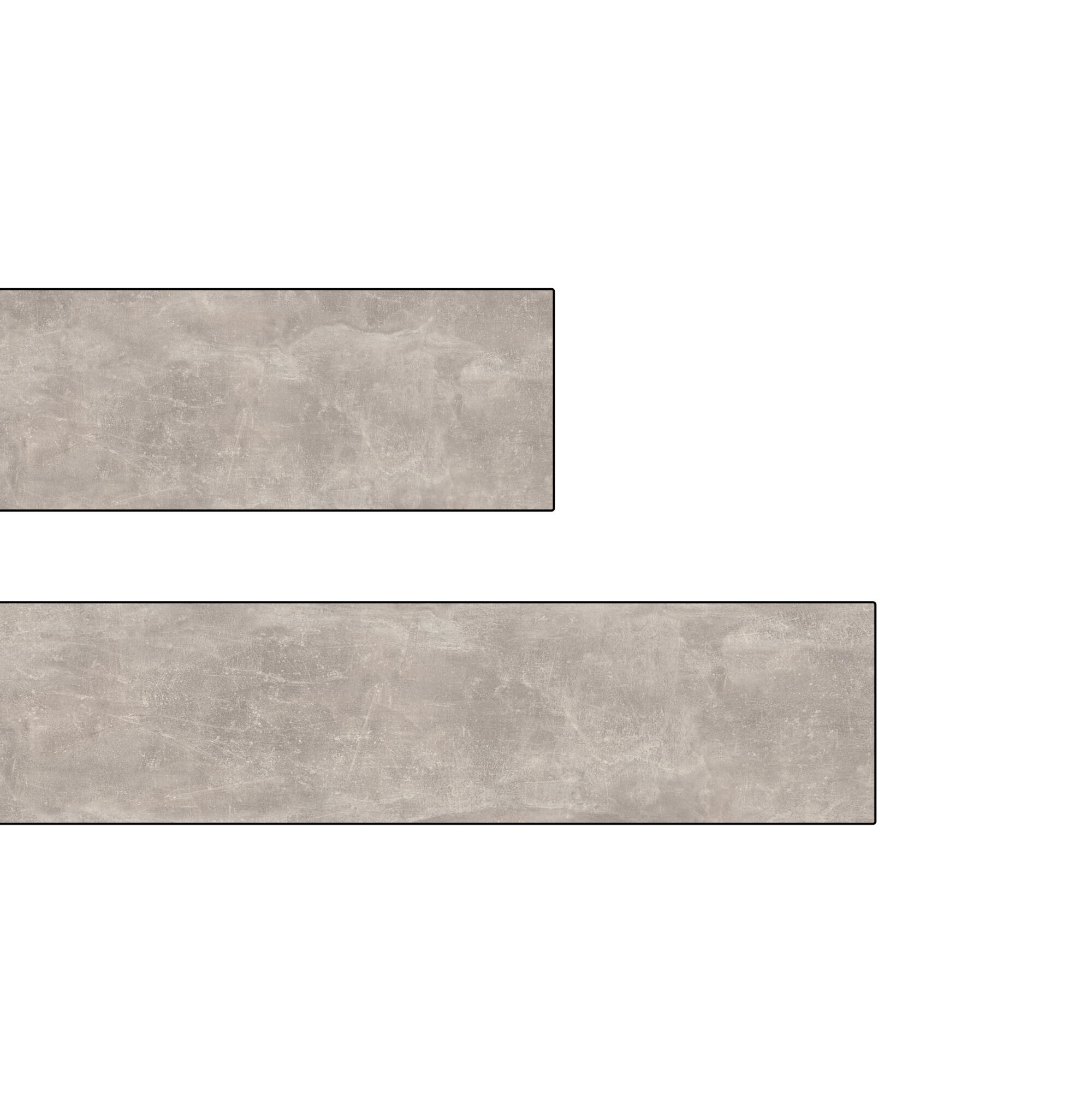 Capat laminat blat, Decor Beton Gri Deschis, 2 bucati 2buc