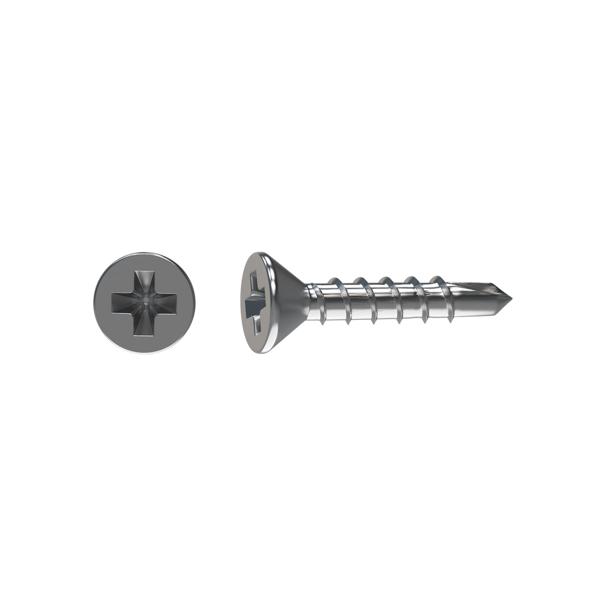 Surub autoforant, cap inecat, inox C1, 4.8 x 19 mm (set 14 buc)