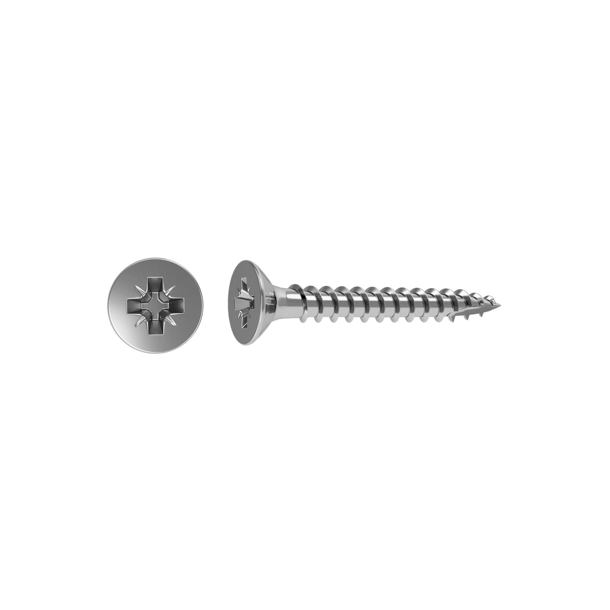Surub lemn, cap inecat, inox A2, 5 x 30 mm (set 12 buc)