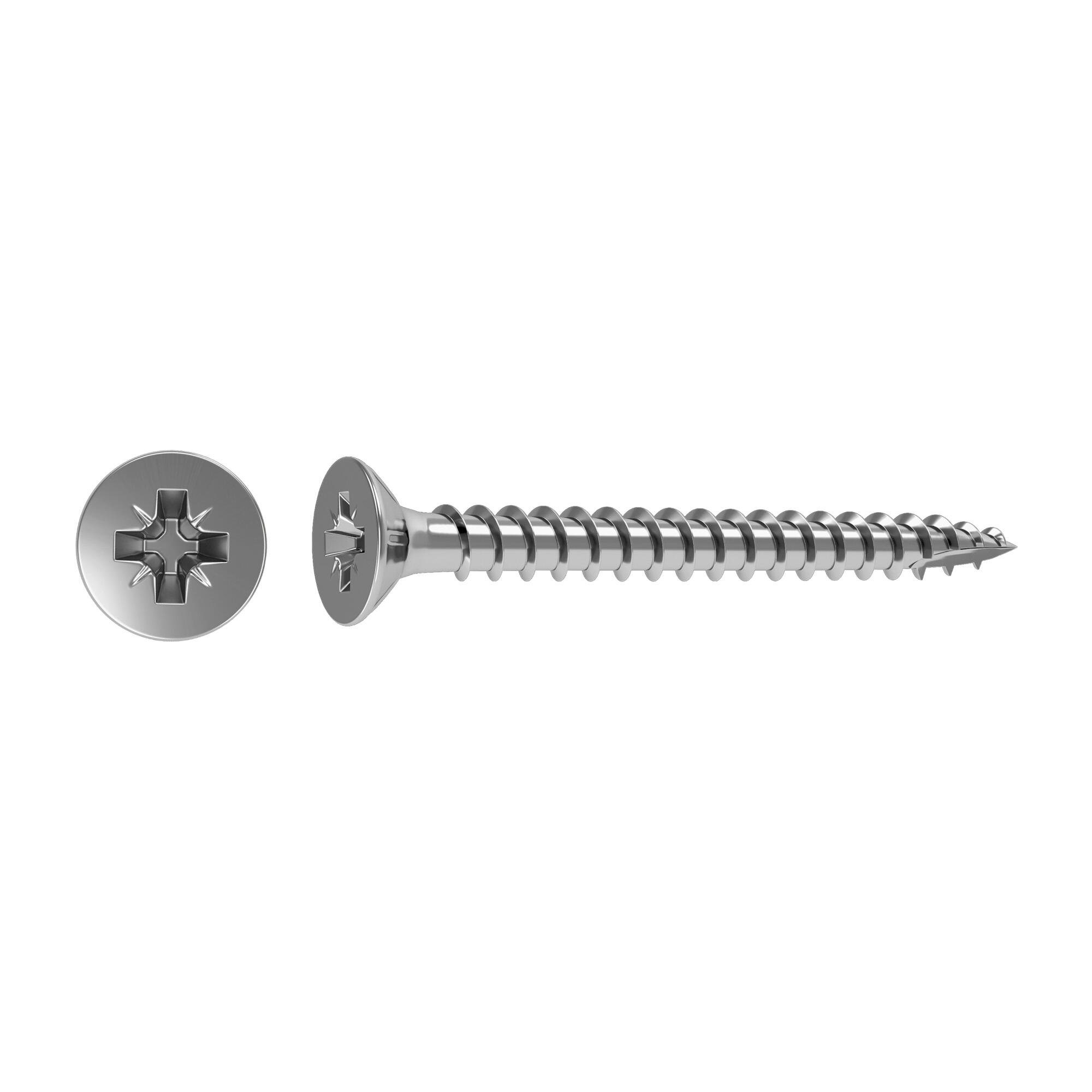 Surub lemn, cap inecat, inox A2, 4 x 50 mm (set 12 buc)
