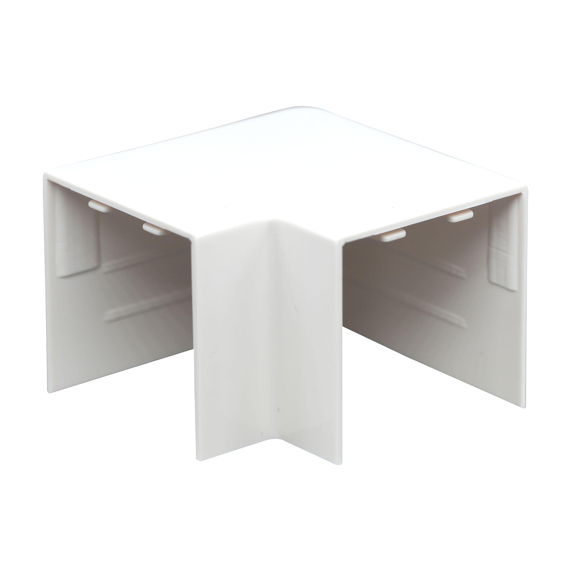 Cot plan pentru canal cablu, 40 x 40 mm, alb (set 2 buc)