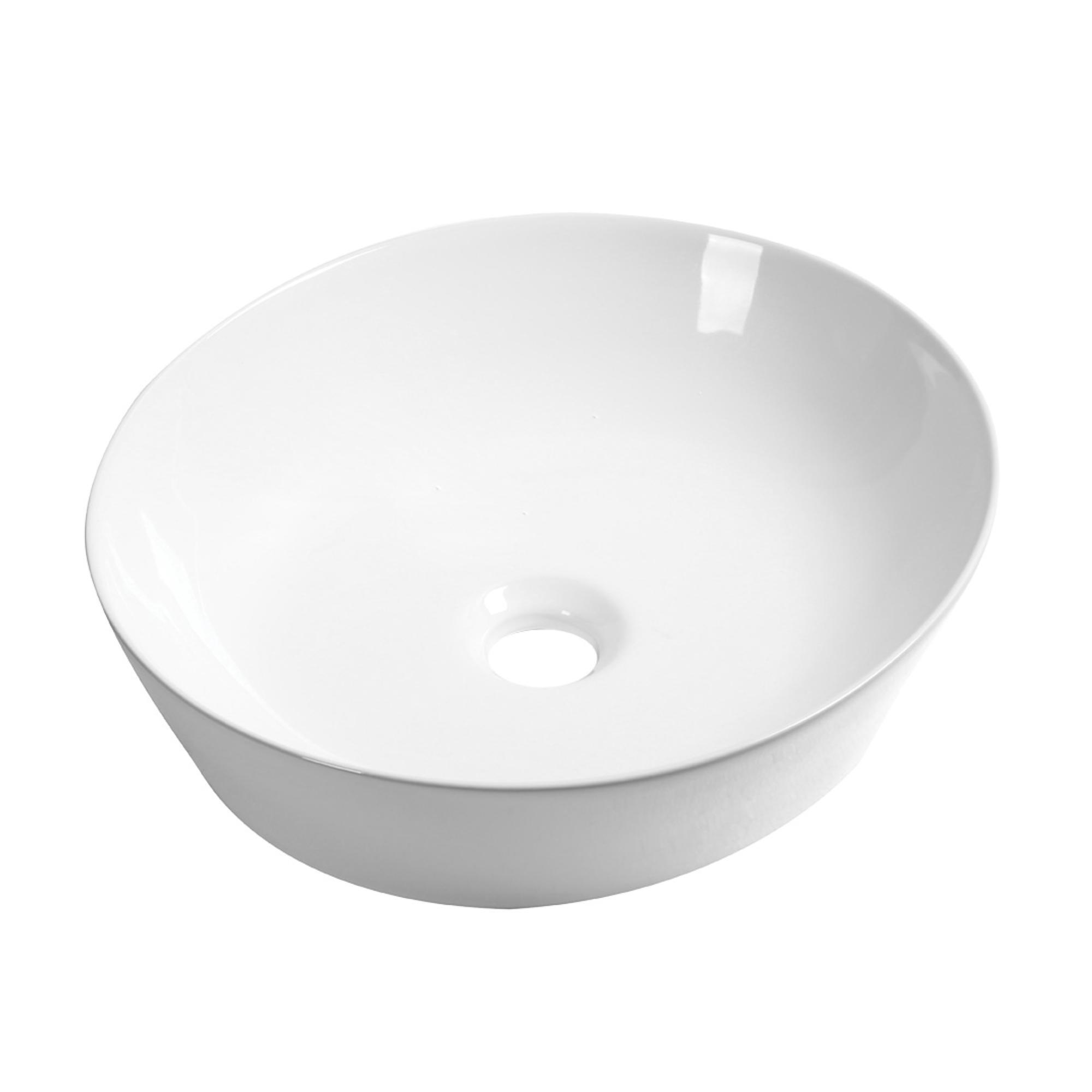 Lavoar cu montaj pe blat Circle, latime 40 cm, alb
