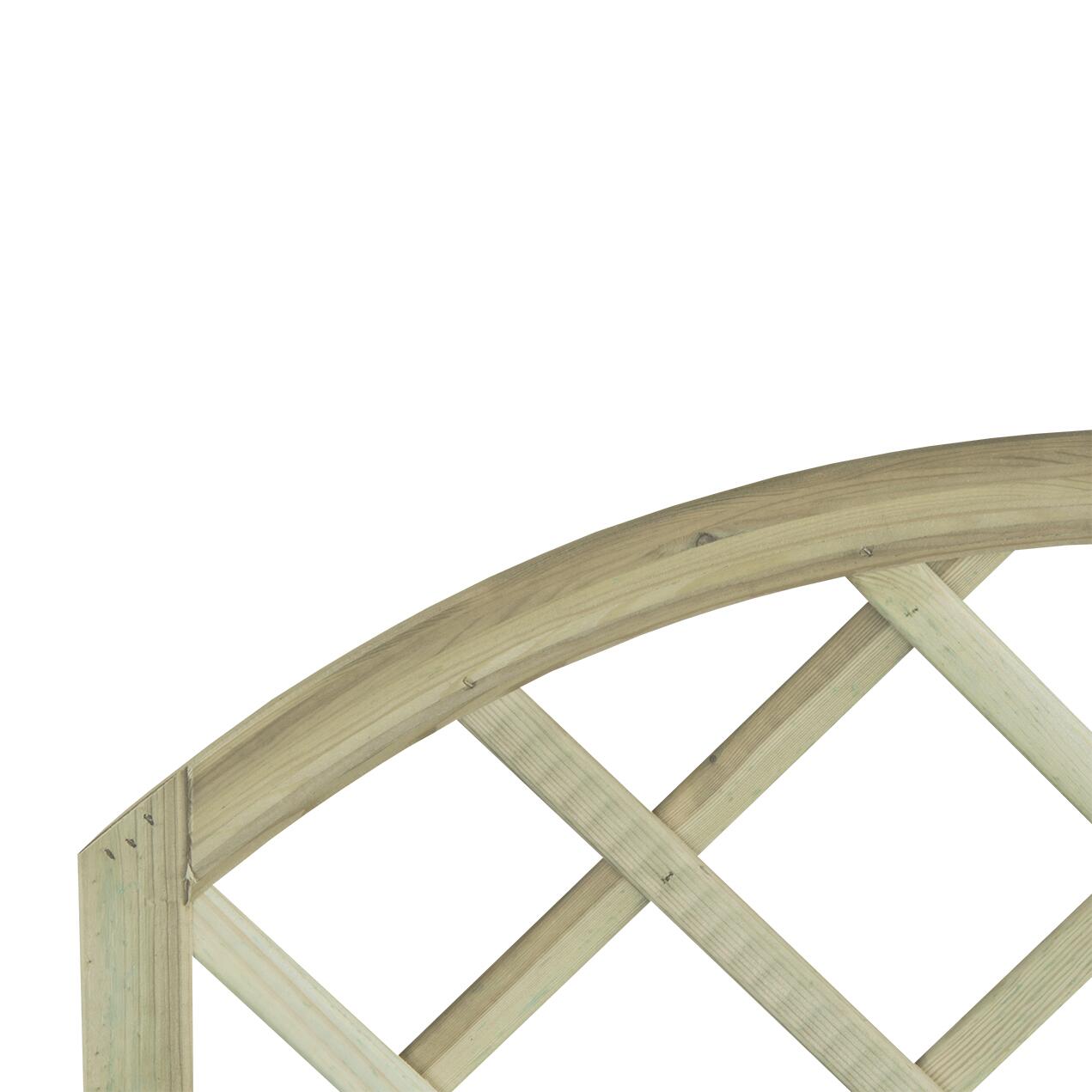 Traliccio grigliato fisso Diago arco maglia 120x120 mm in legno naturale L 90 X H 120 cm, Sp 32 mm - 3