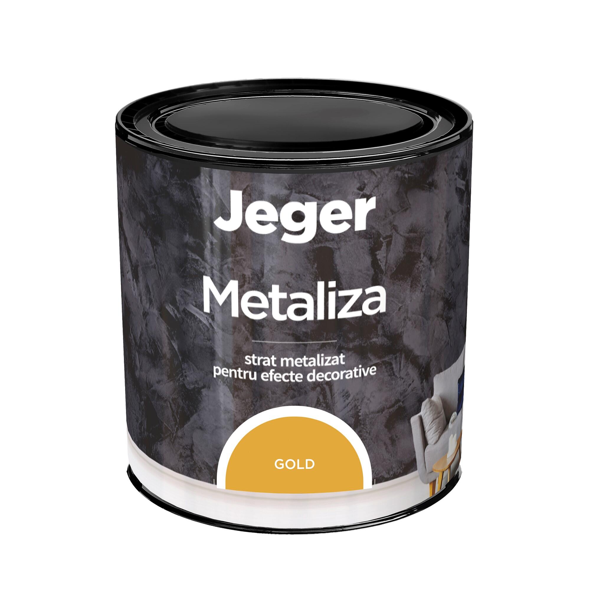 Patina nuantatoare Jeger pentru efect Metaliza, Gold, 0.4 L