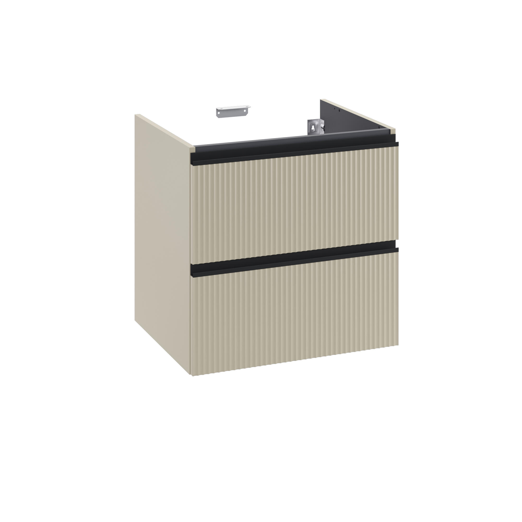 Baza pentru lavoar cu sertare Sensea Studio, 60 x 59 x 48 cm, bej