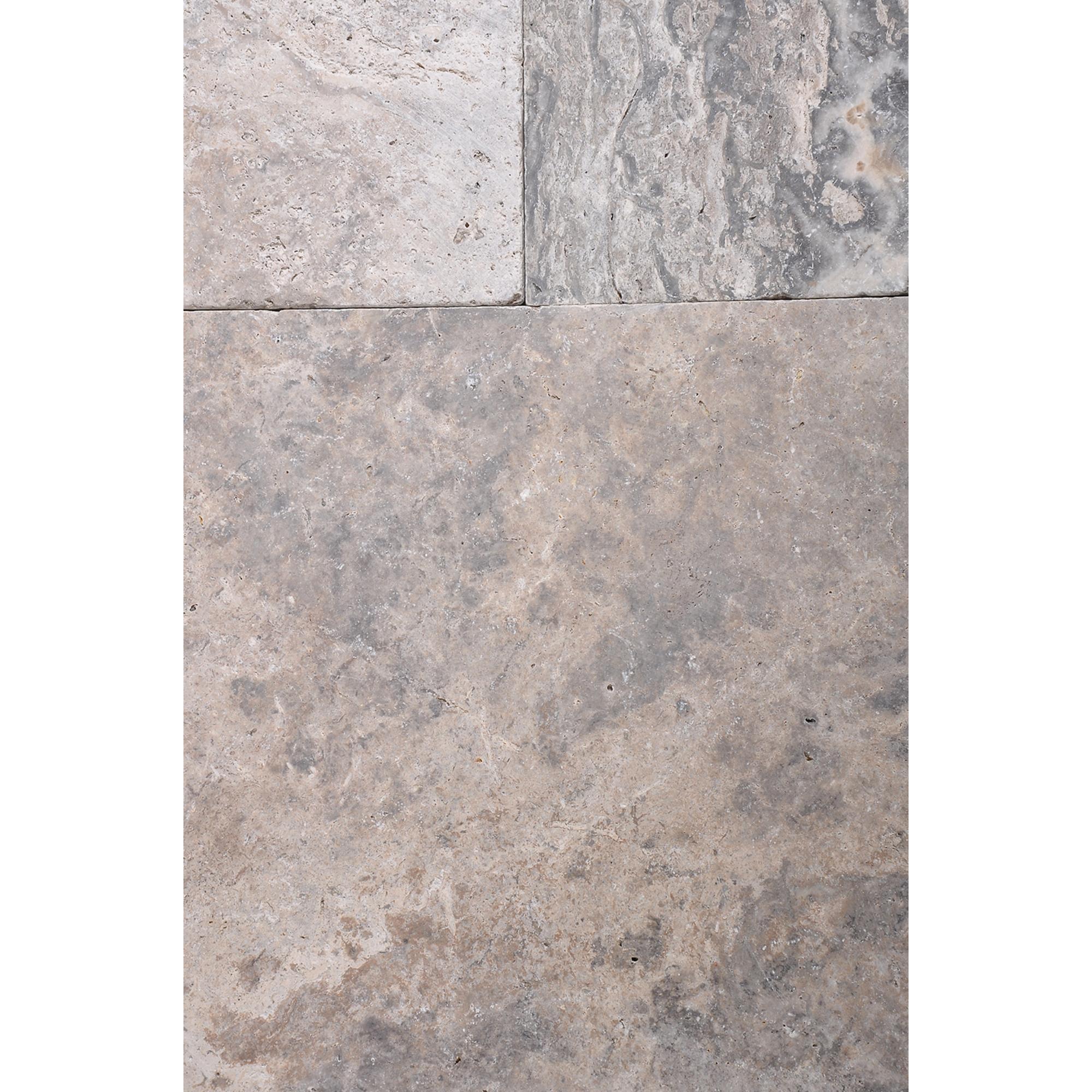 Travertin Silver, French Pattern, finisaj natural, set placi multiformat