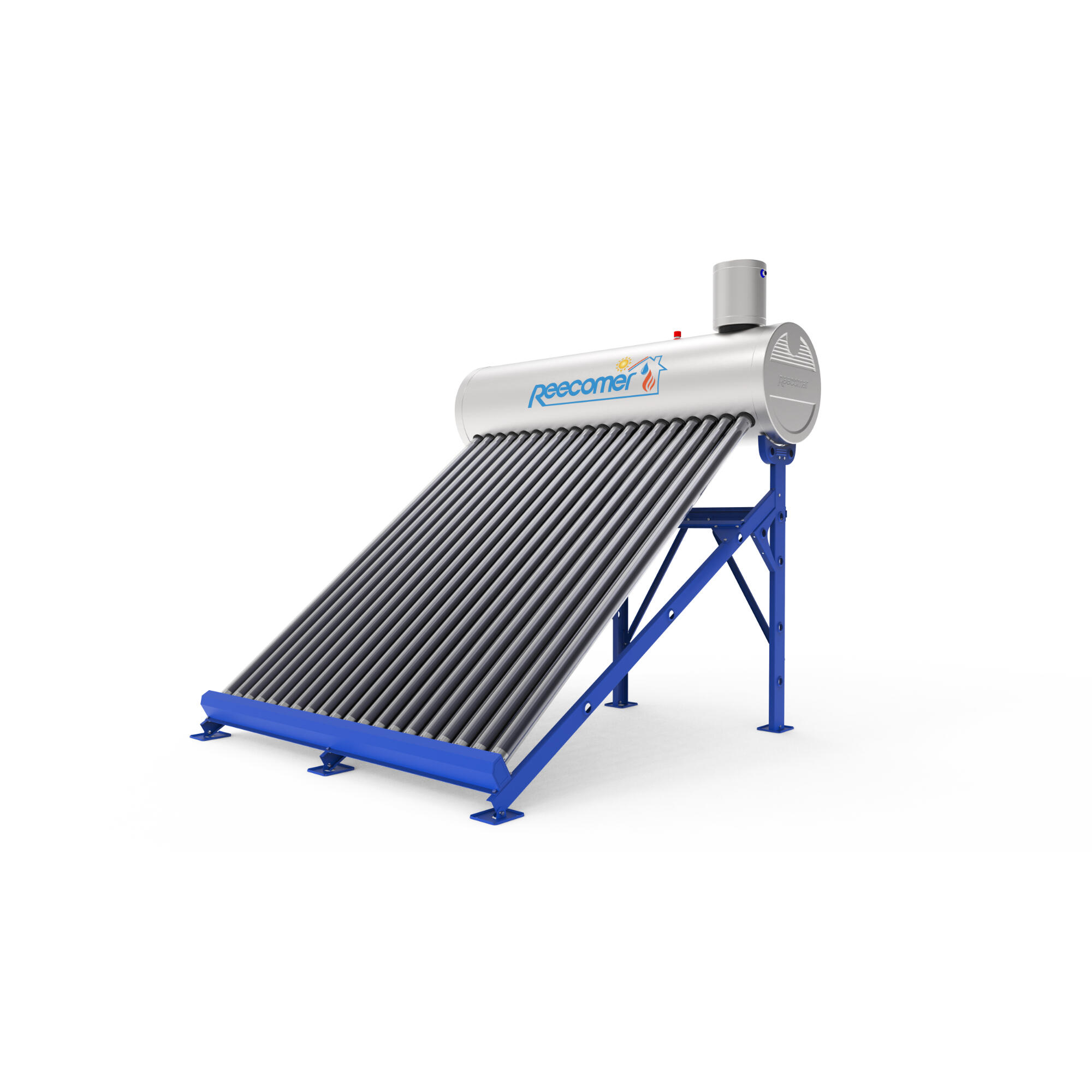 Panou solar nepresurizat Reecomer, inox, 20 tuburi vidate, 180 L
