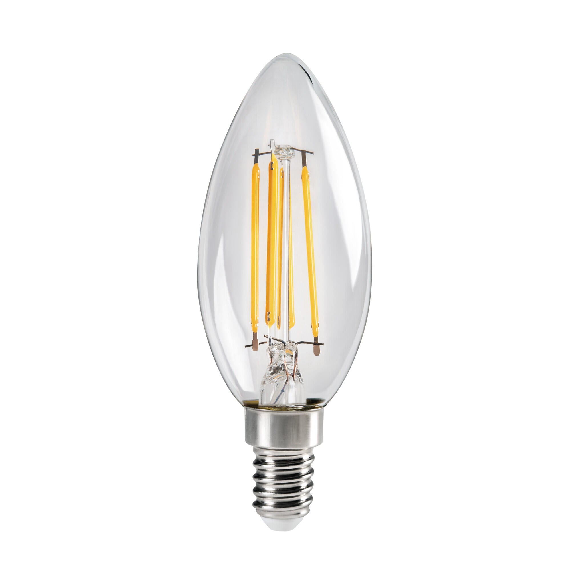 Bec XLED, E14, C35, 4.5 W, alb cald, 2700K, 470lm