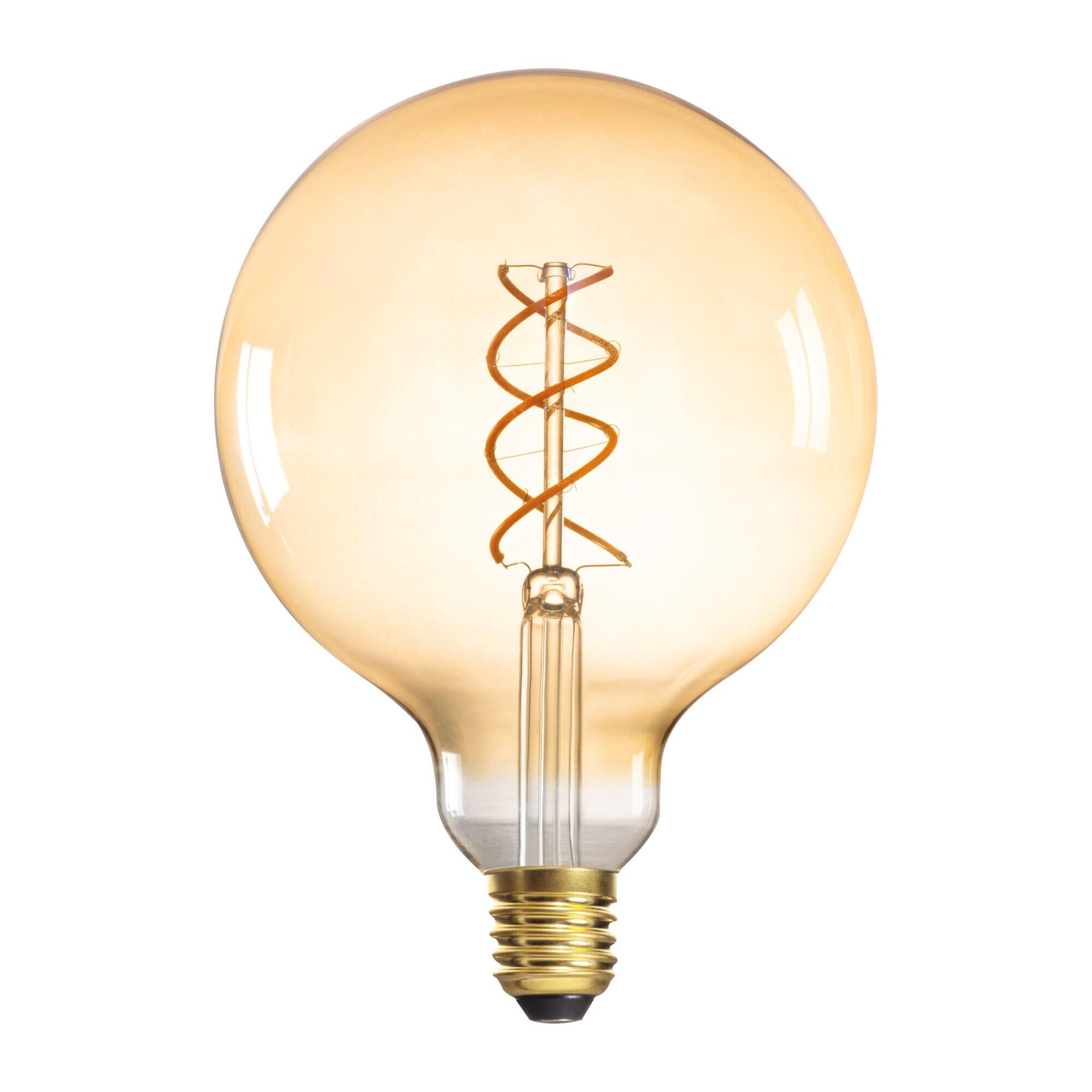Bec XLED decorativ, E27, G125, 4 W, alb cald, 1800K, 250lm, tip bulb, amber