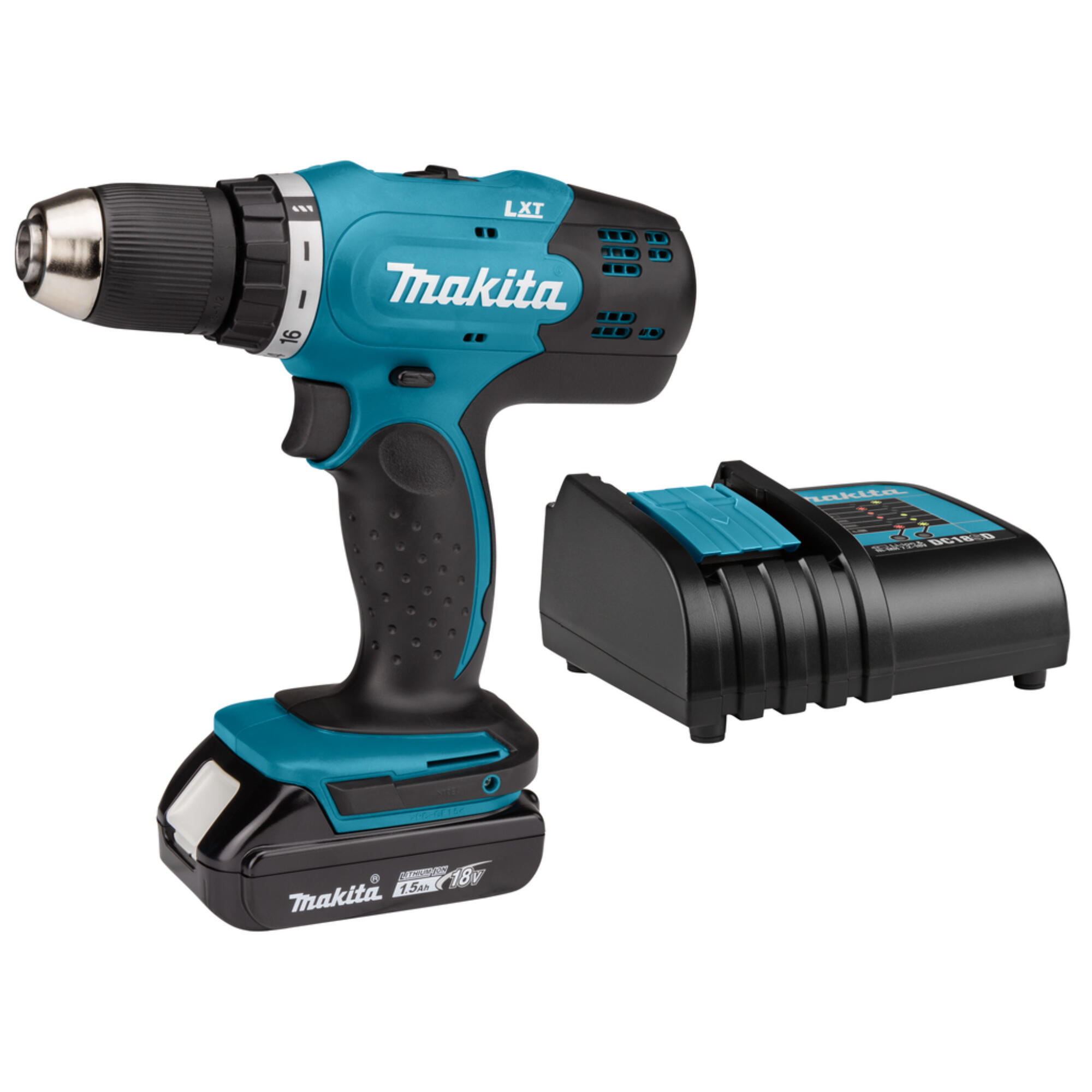 Masina de gaurit si insurubat pe acumulator, Makita DDF453SYX5, 18 V, 1.5 Ah, 1 acumulator inclus