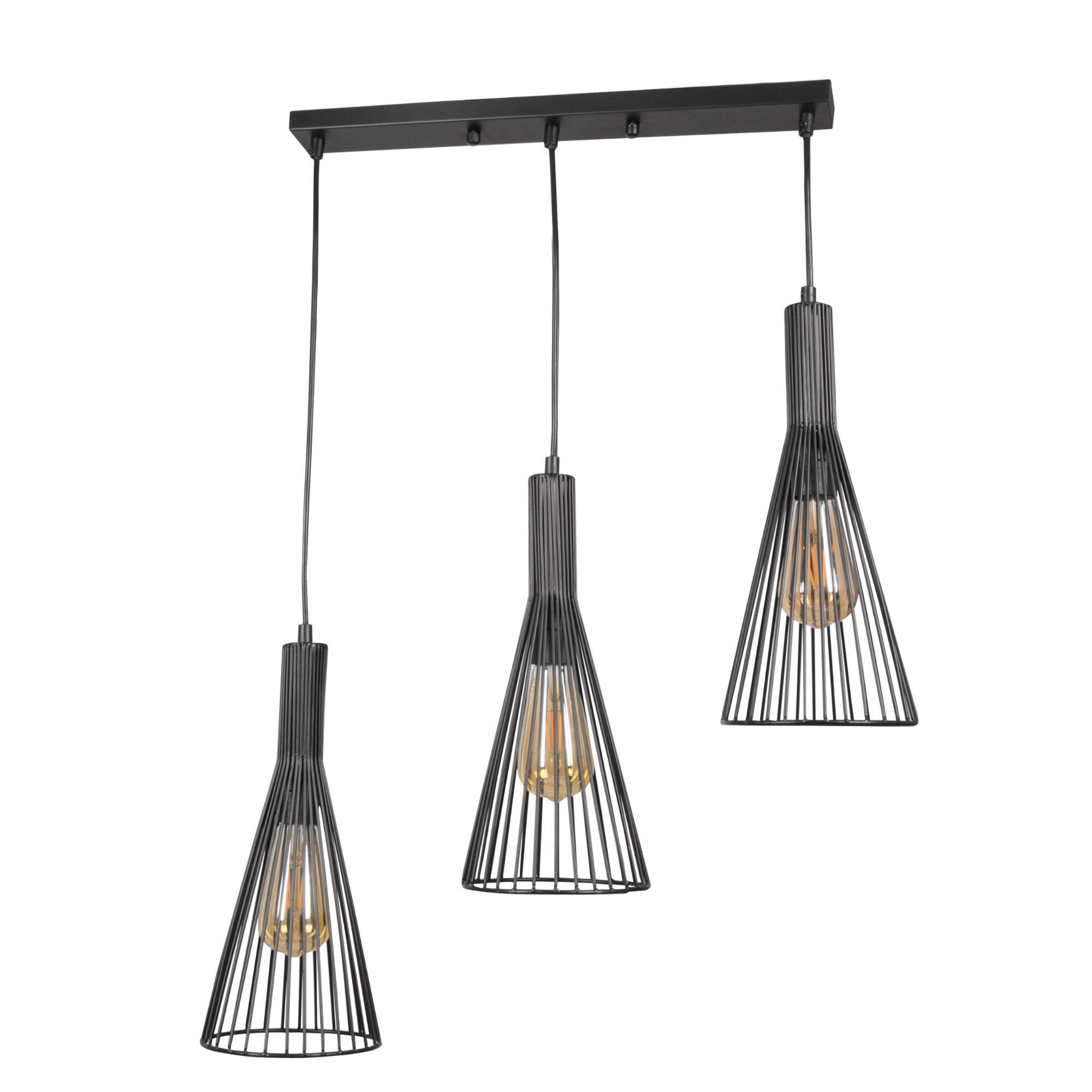 Pendul Tiana, 3 x E27, 20 W, negru
