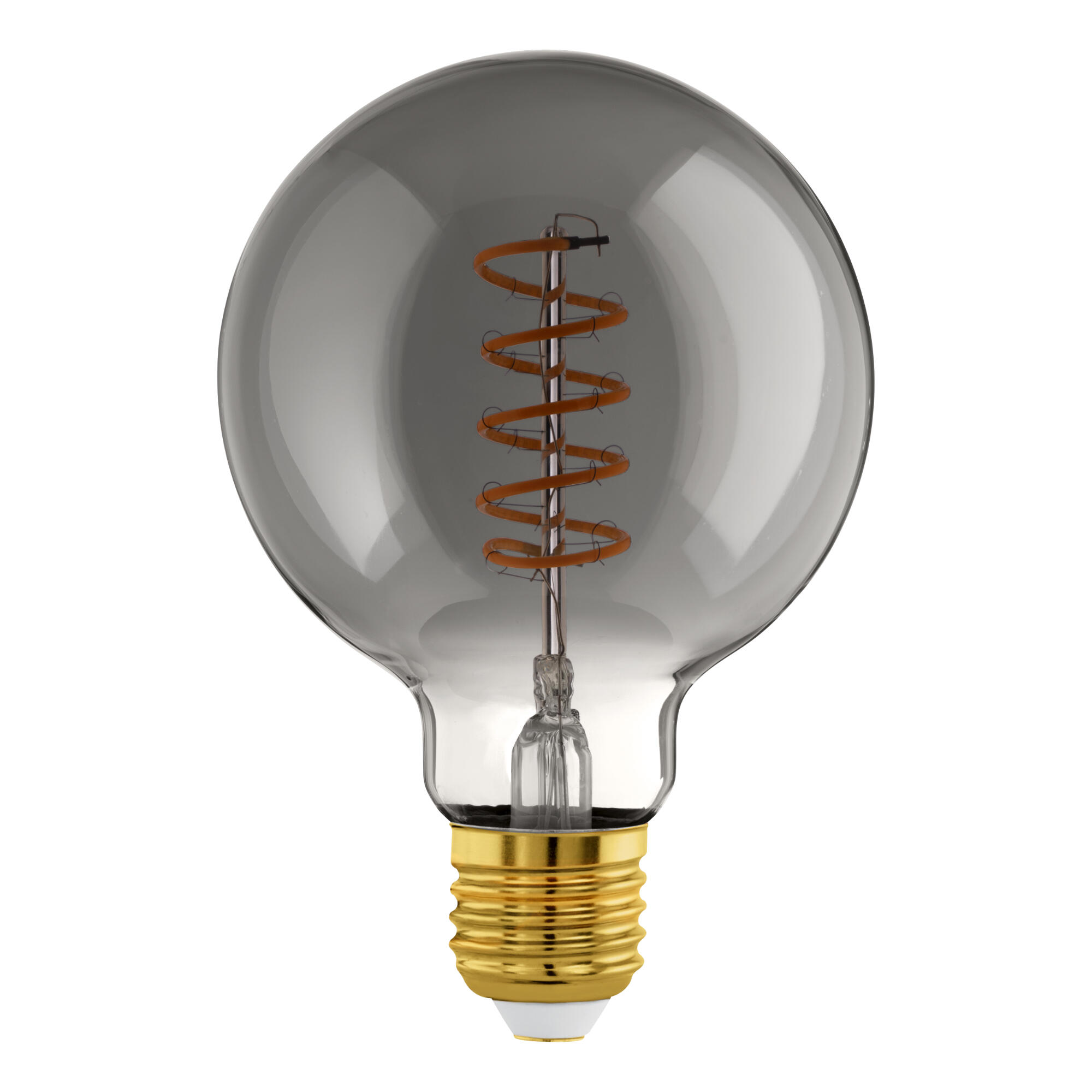 Bec LED decorativ, E27, G95, 4 W, alb cald, 2000K, 100lm, smoky