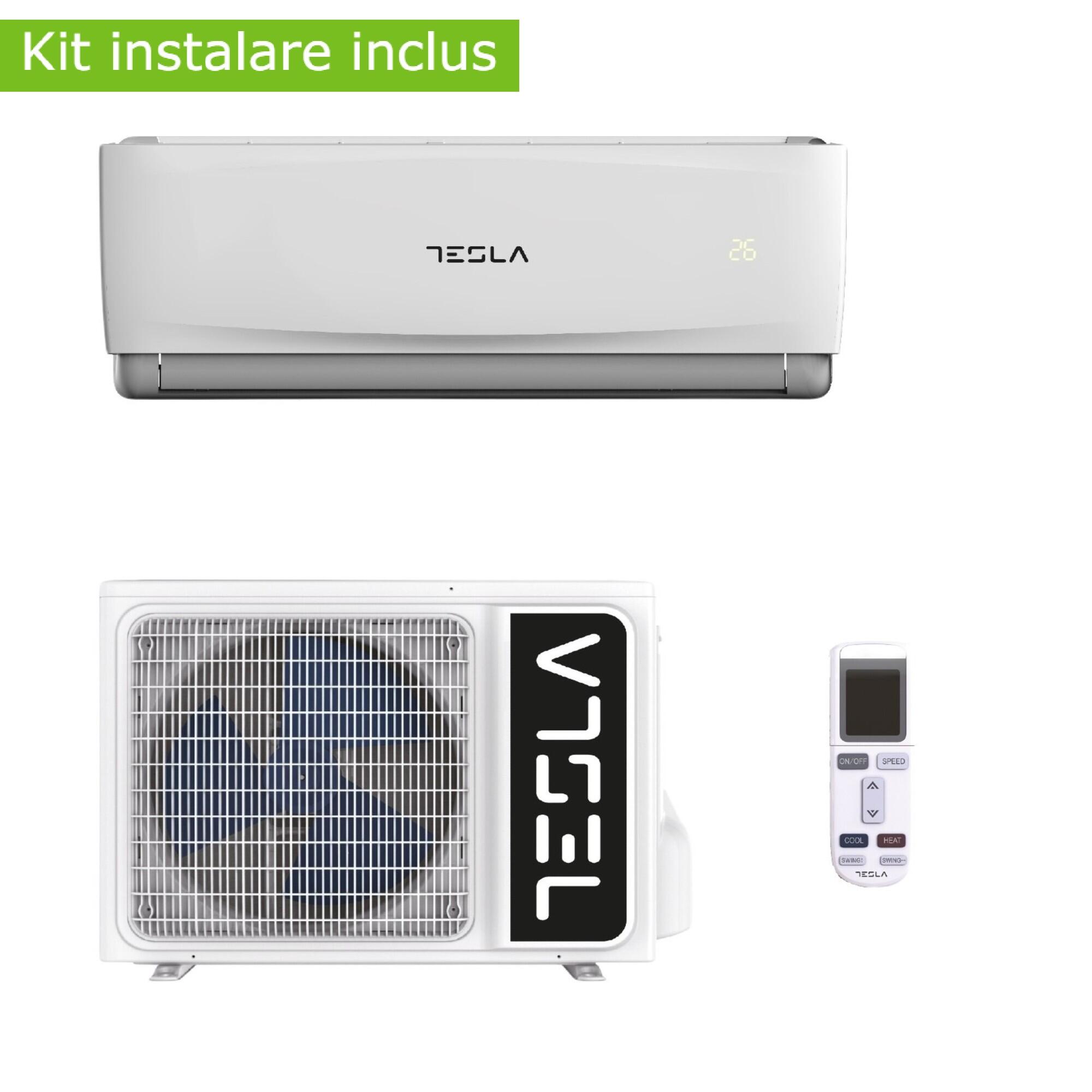 Aer conditionat Tesla TA36FFCL-1232IAW Wi-Fi, 12000 BTU, clasa energetica A++, cu kit de instalare inclus