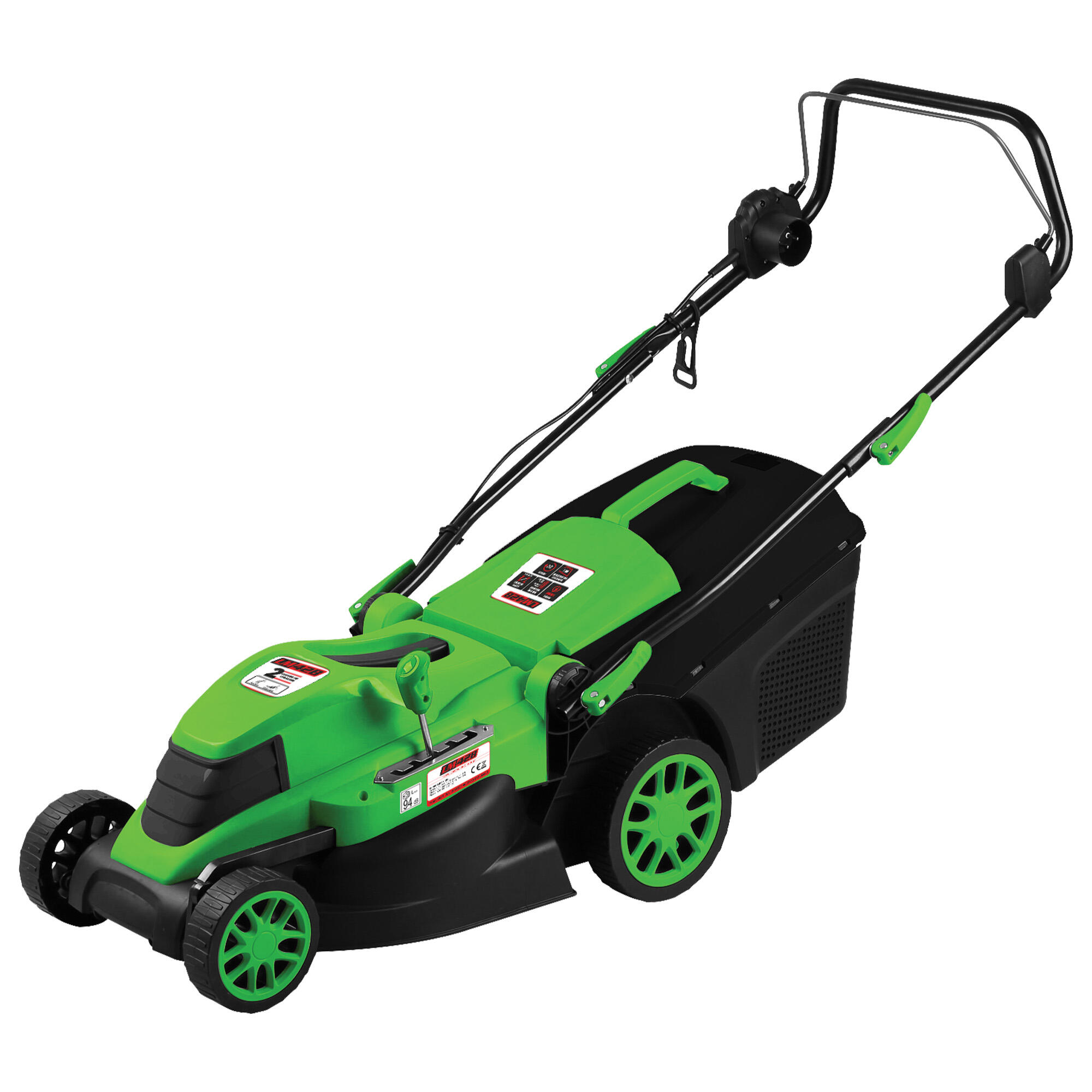 Tun Masina de tuns gazon 1600W – 38 cm | Incl. cutie pentru iarba 42L
