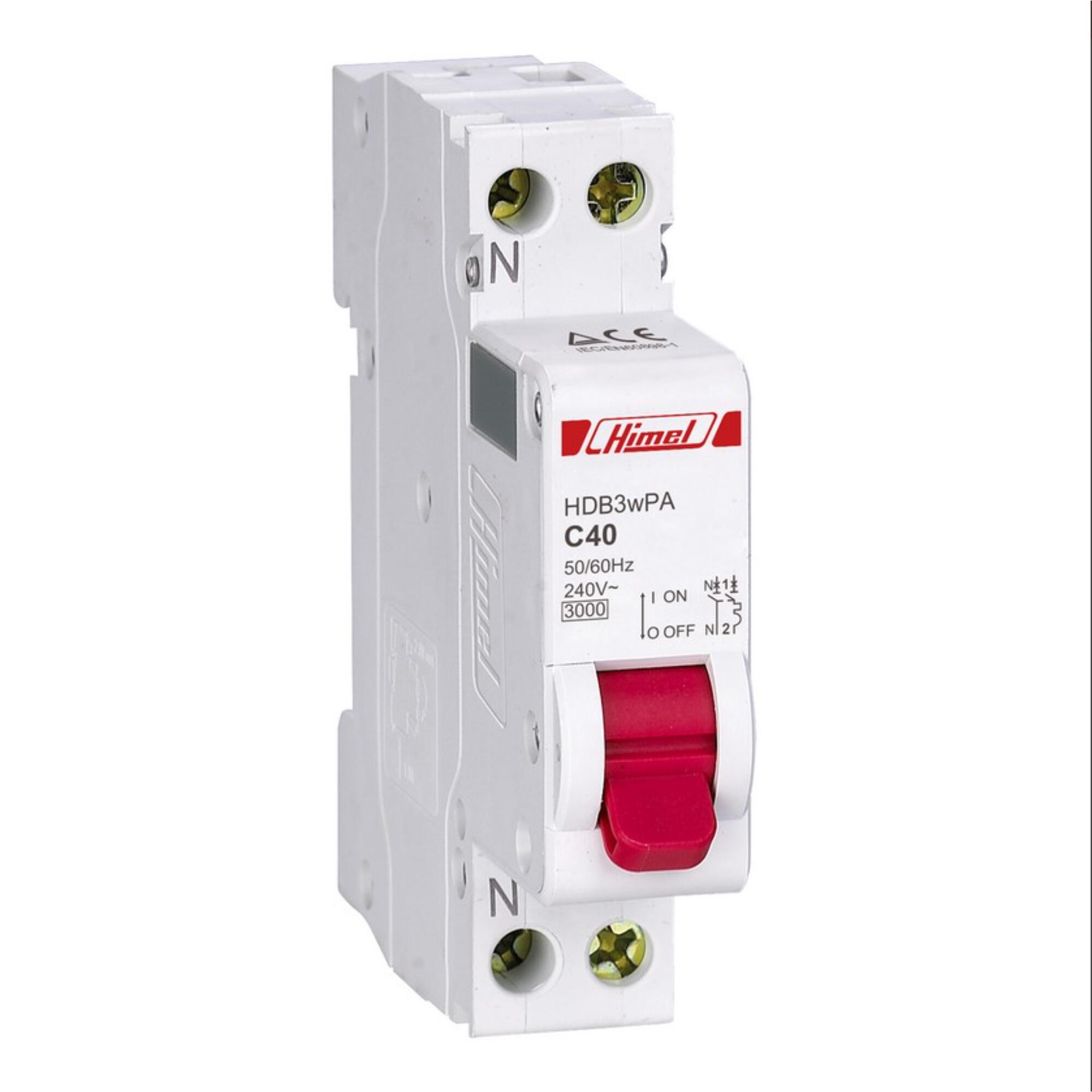 Disjunctor Himel 1P+N, C, 40A, 4.5 kA | Leroy Merlin