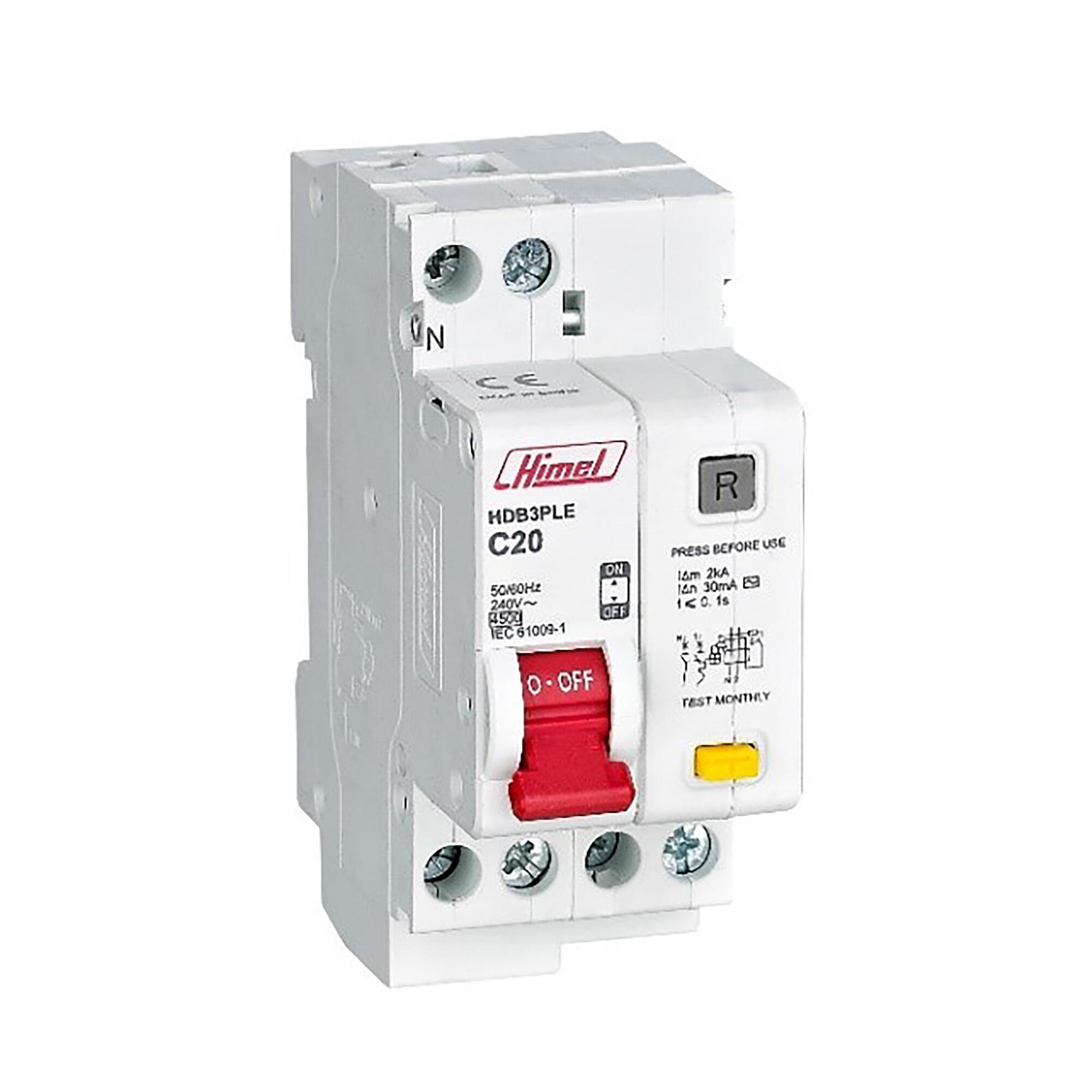Disjunctor diferential Himel 1P+N, C, 20A/30mA, 4.5 kA | Leroy Merlin
