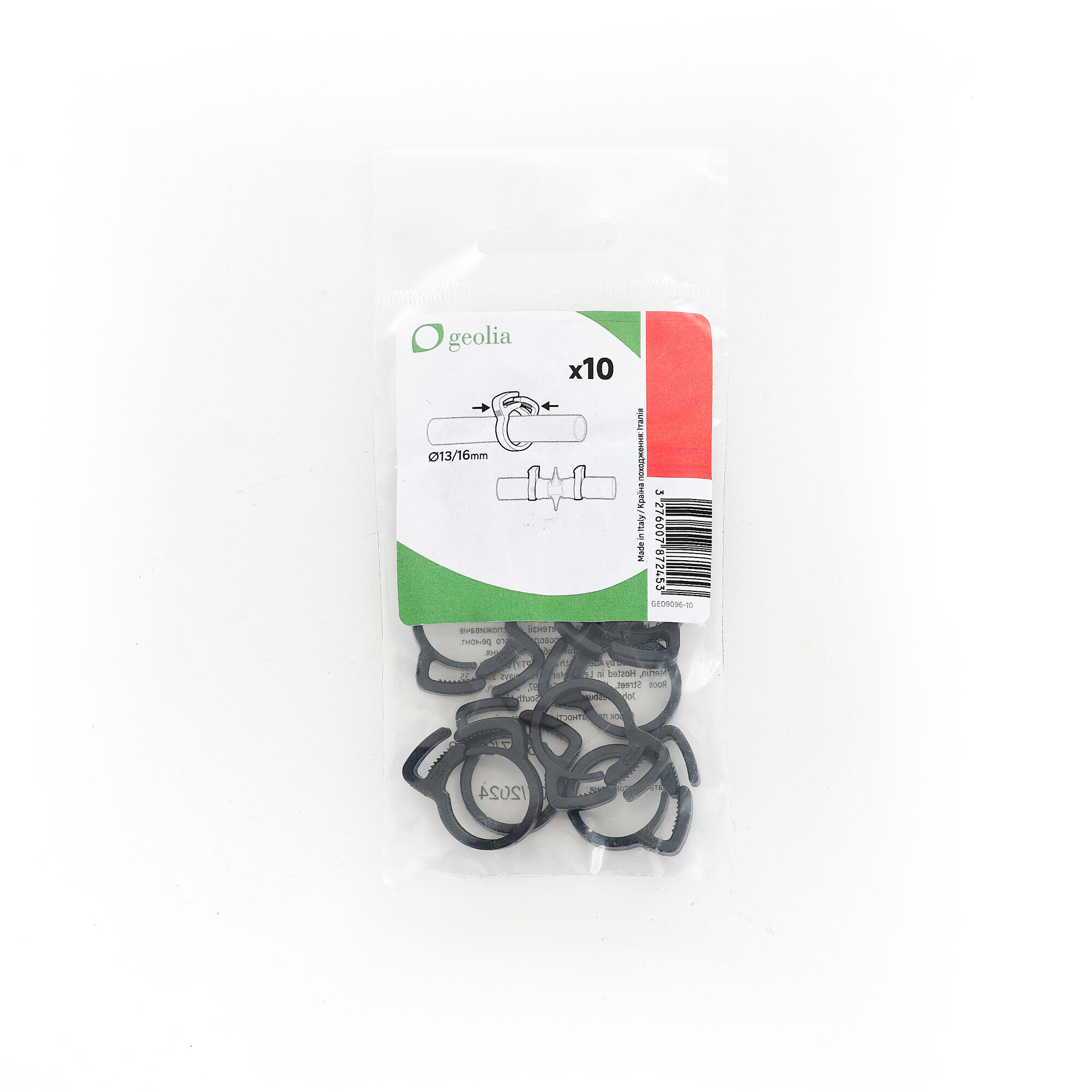 Set 10 coliere de fixare, Geolia, Ø 16 mm 10buc