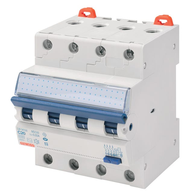 Disjunctor Disjunctor diferential Gewiss 4P, C, 32A, 4.5kA | Leroy Merlin