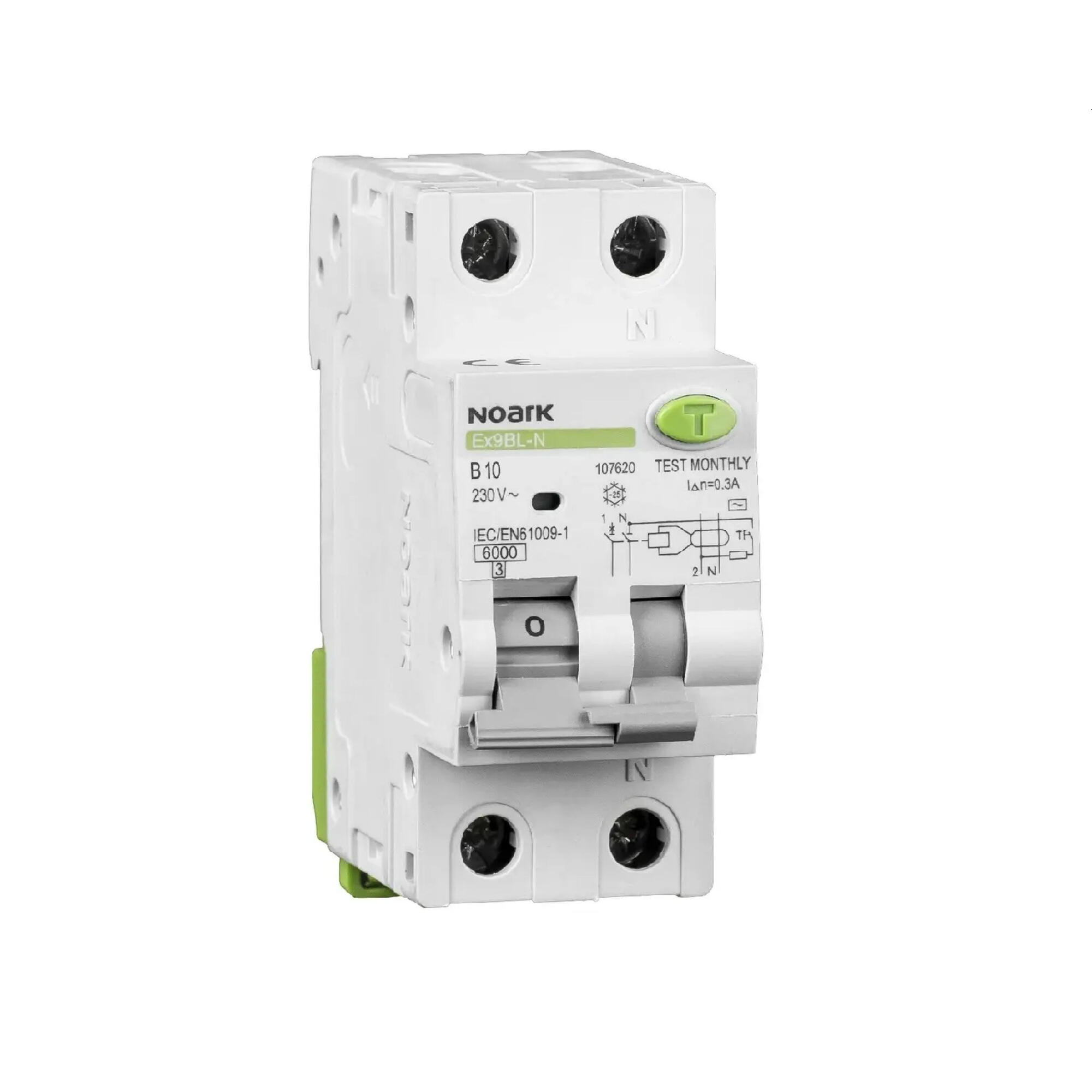 Disjunctor diferential Noark 2P, C, 20A/30mA, 6 kA
