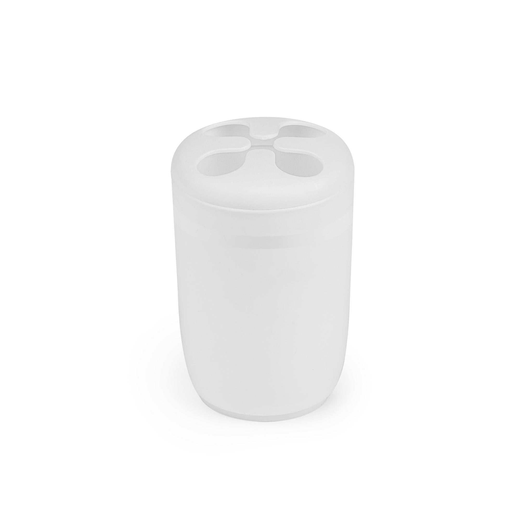 Pahar baie pentru igiena dentara Ecolin, din plastic, alb