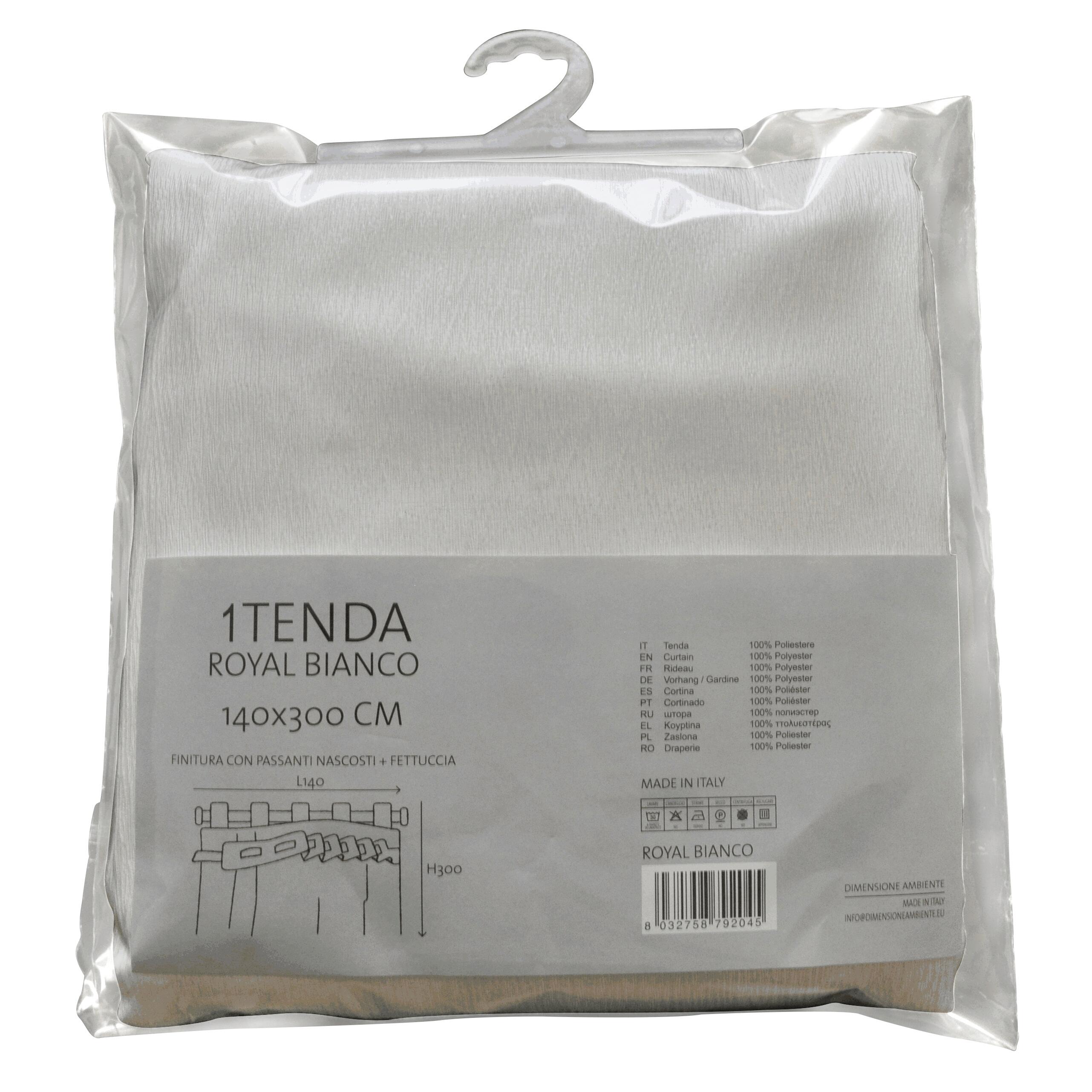 Tenda Royal bianco, passanti nascosti 140x300 cm - 6
