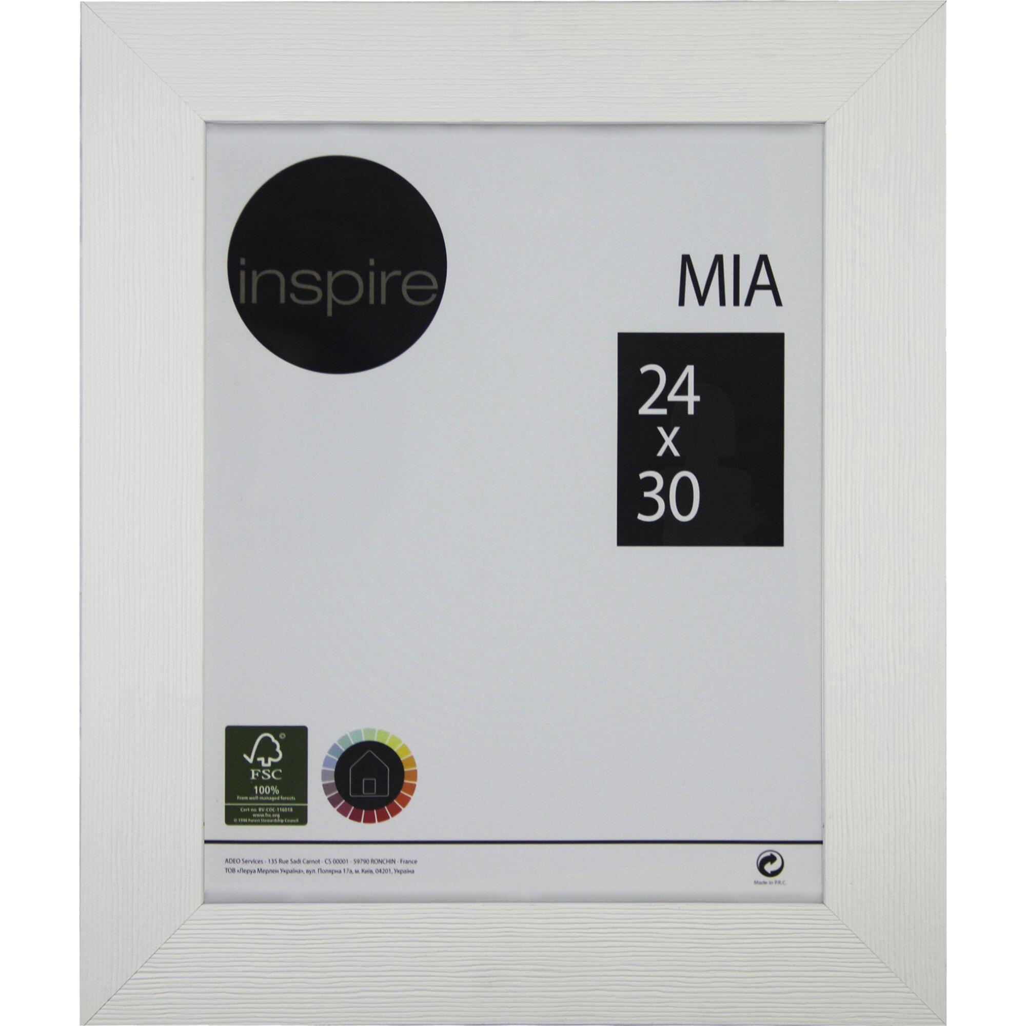 Rama foto Inspire Mia, 24 x 30 cm, lemn, alb