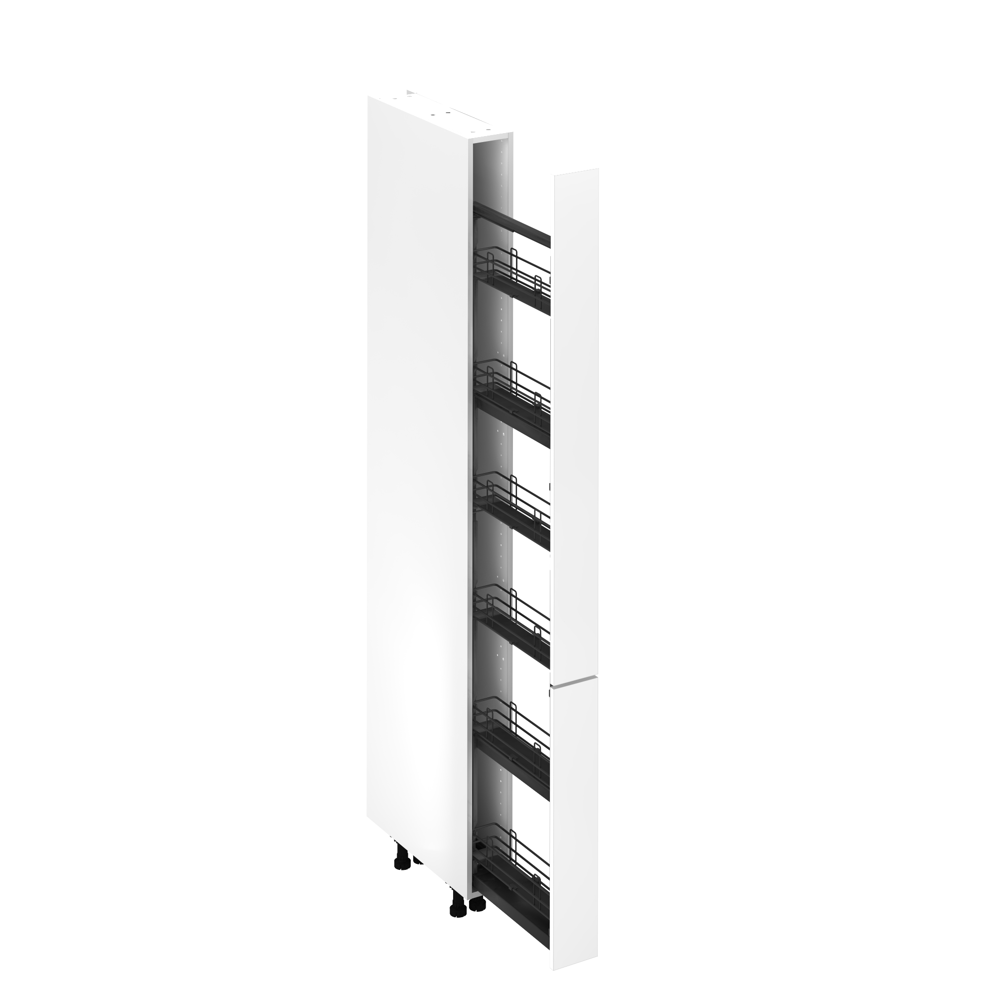 Szafka kuchenna stojąca kompletna cargo Newport 15 x 215 cm biała Delinia iD
