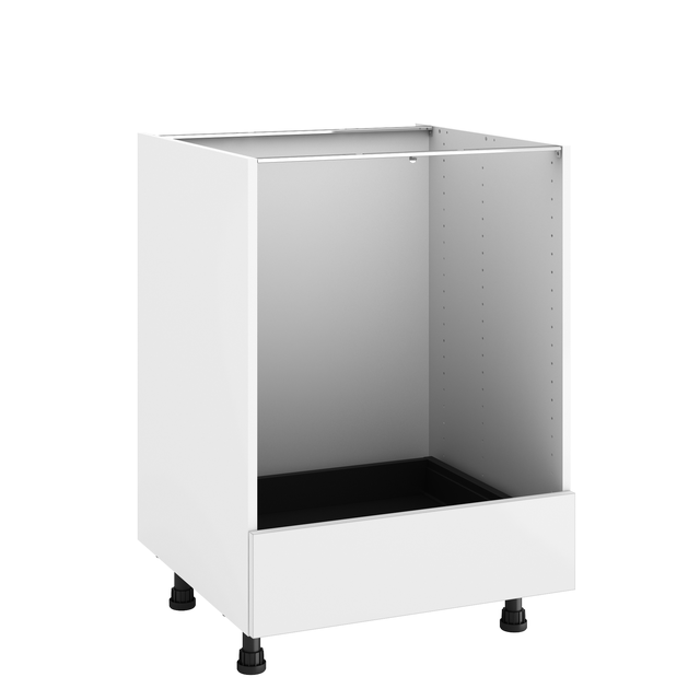 Mueble bajo horno de cocina Delinia ID Newport blanco mate 76,8X60 cm