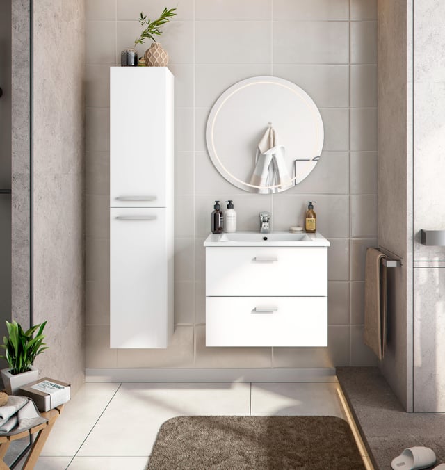 MUEBLE DE BAÑO ECO BLANCO 60X45CM 2 CAJONES