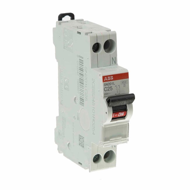 Disjunctor Disjunctor modular ABB, P+N, 25A, 1P | Leroy Merlin