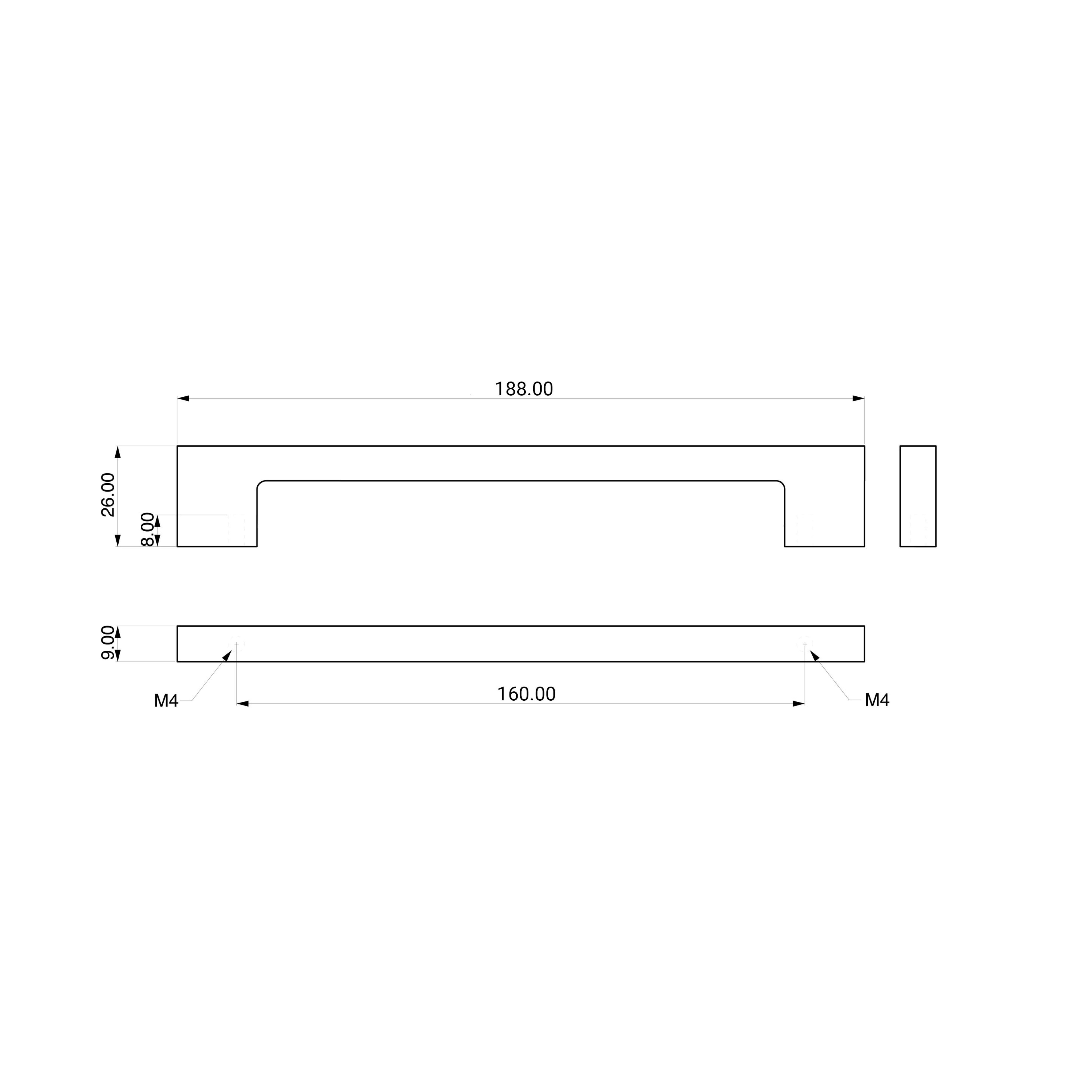 TIRADOR MUEBLE ZAMAK CROMADO 1UD - 2