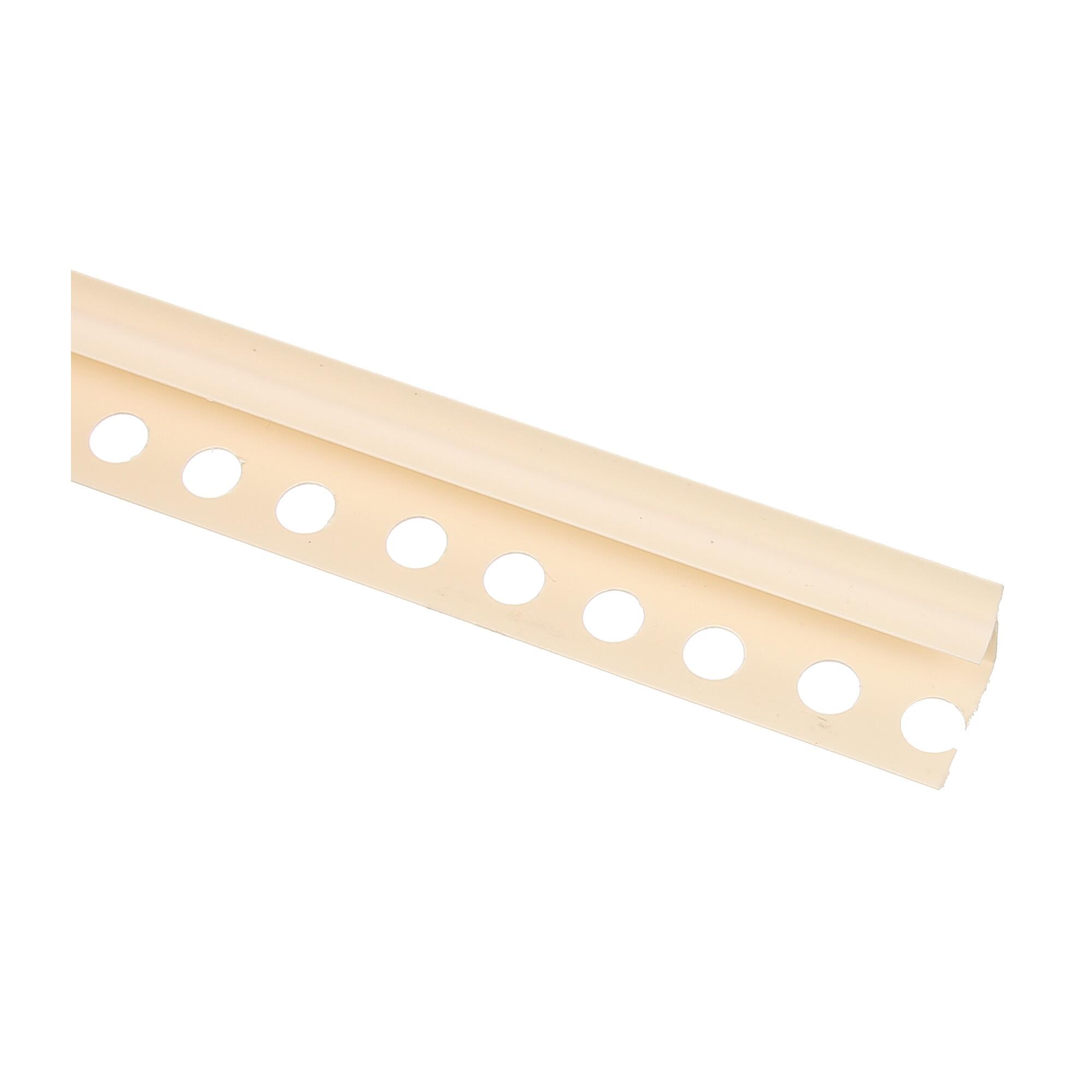 Profil PVC pentru colt interior, IU05, 9 mm x 2.5 m, crem