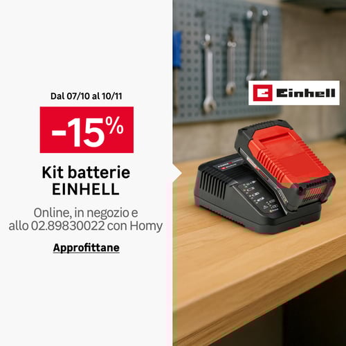 Sconto -15% su kit batterie EINHELL