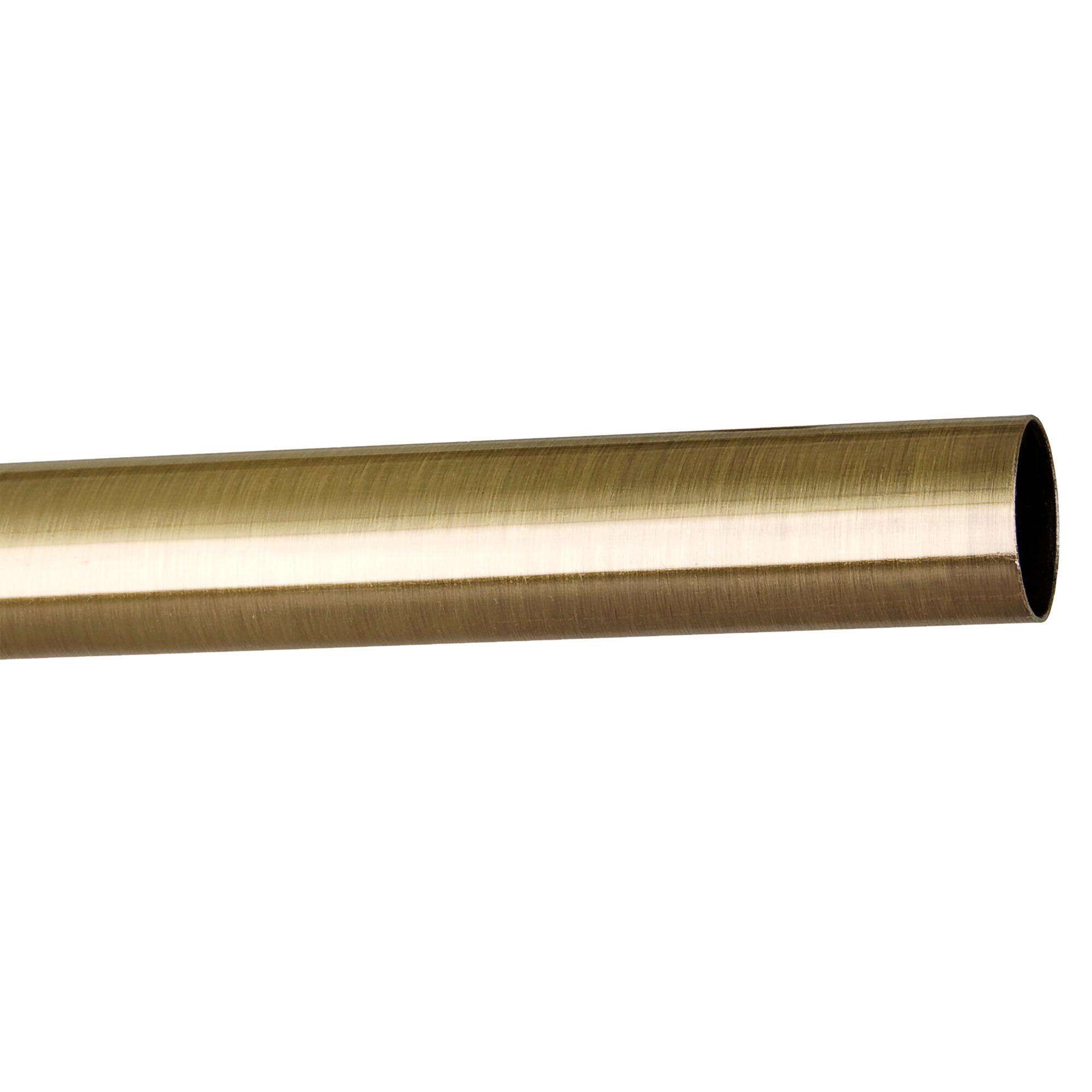 Bara metal galerie, 240 cm, diametru 19 mm, auriu, finisaj antichizat