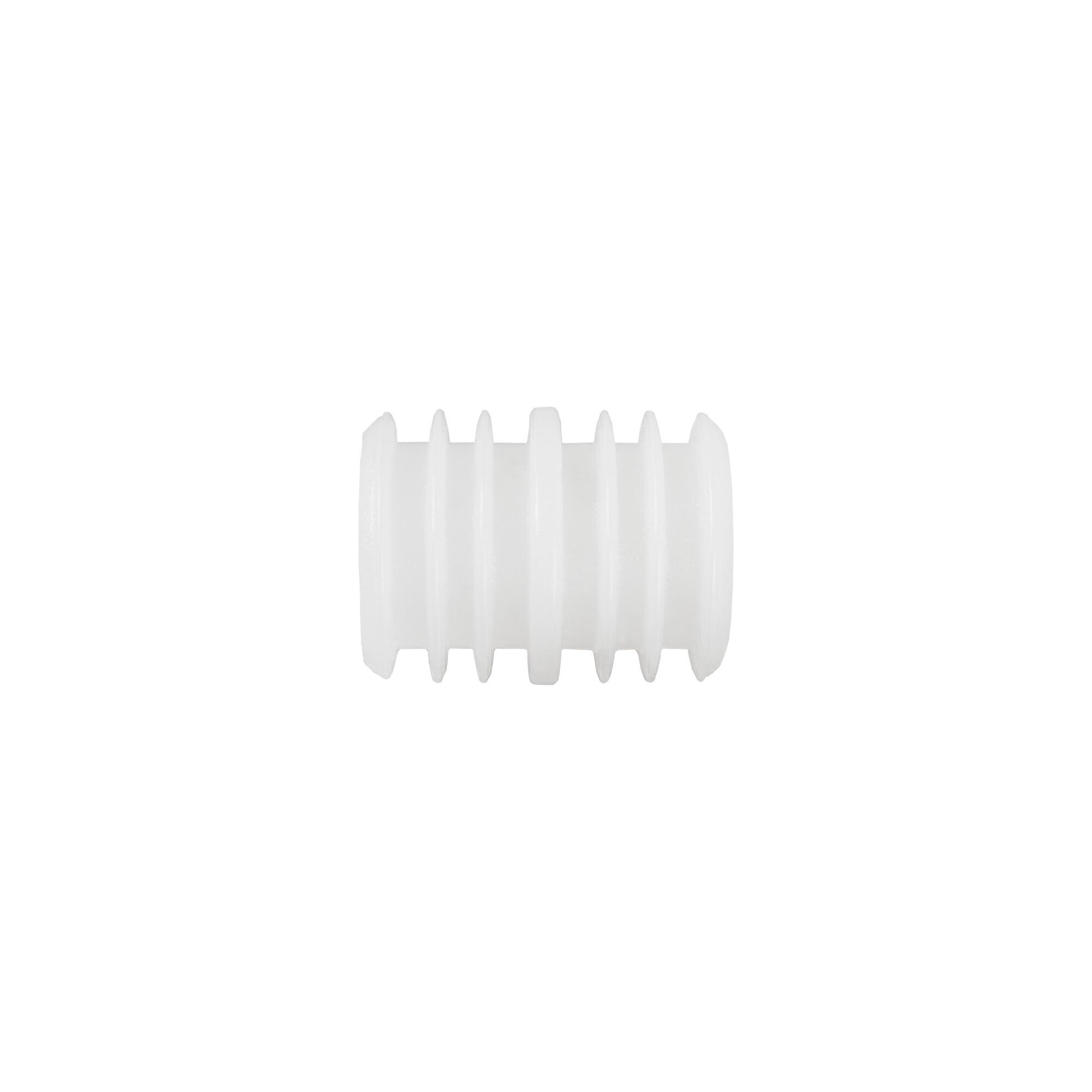 Racord plastic pentru bara metal, diametru 19 mm, alb