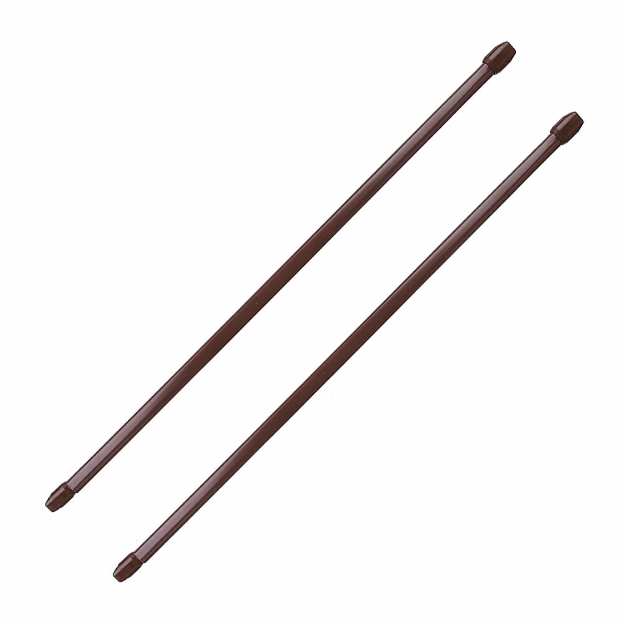 Set 2 bare vitraj extensibile, 60 - 110 cm, maro 2buc